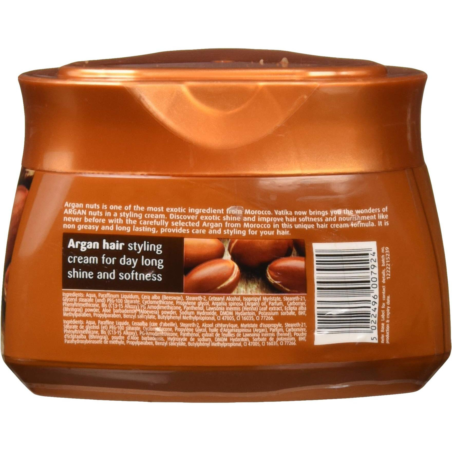 Dabur Vatika Naturals Hair Cream  Natural Moisturizing Hair Cream For Men And Women With All Hair Types - Short  Long  Curly  Dry  Or Color-Treated Hair  Scalp Hydrating Moisturizer (210Ml  Argan)