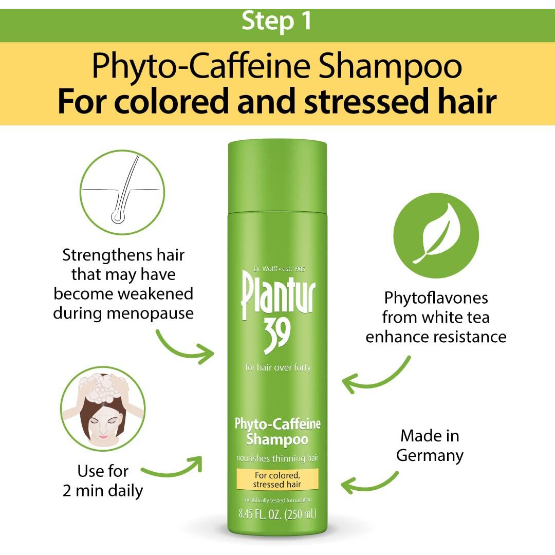 Plantur 39 Phyto-Caffeine Shampoo And Conditioner Set For Colored  Stressed Hair - 8.45 Fl Oz And 5.07 Fl Oz