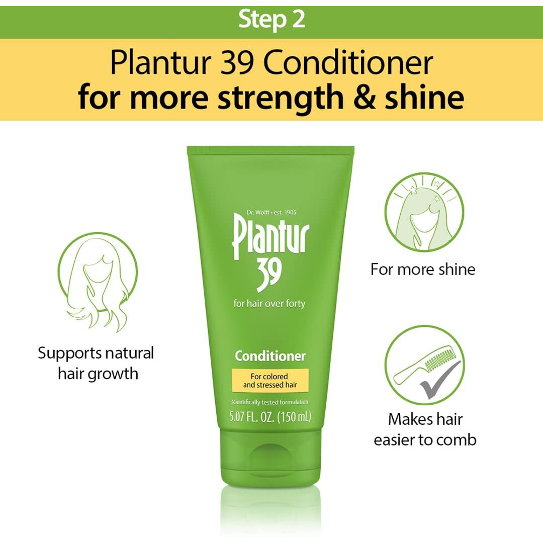 Plantur 39 Phyto-Caffeine Shampoo And Conditioner Set For Colored  Stressed Hair - 8.45 Fl Oz And 5.07 Fl Oz