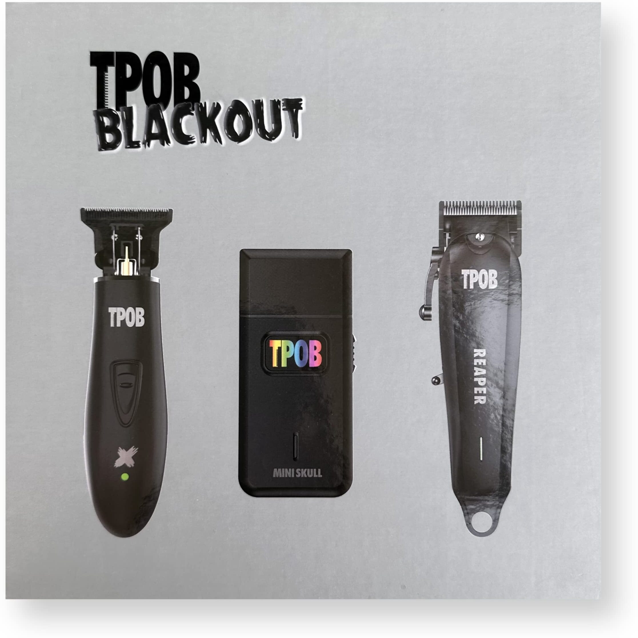 Tpob Slime 2 Black Clipper Trimmer Shaver Set Barber Hair Clippers For Men 6800 Rpm With Rubber Case