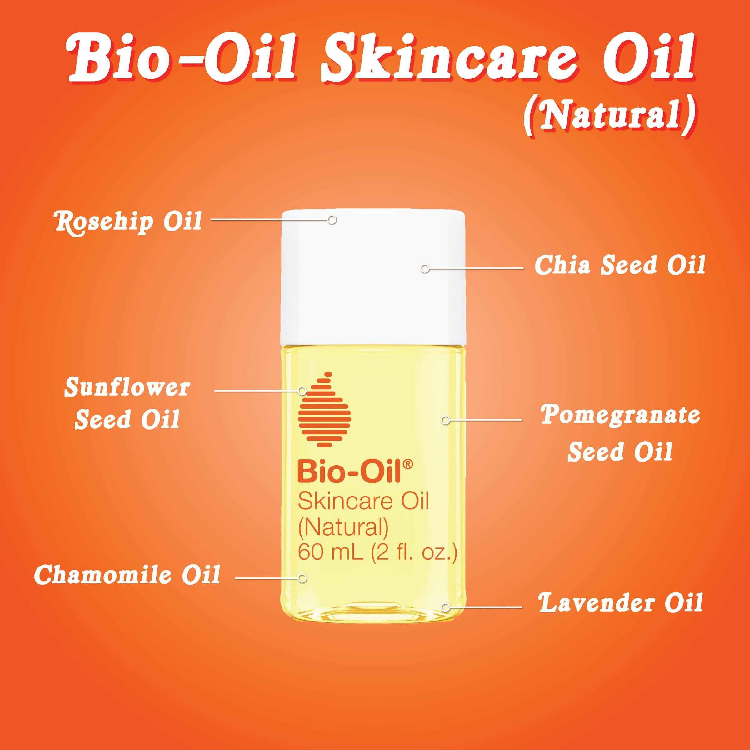 Bio-Oil Natural Skincare Oil  Serum For Scars And Stretch Marks  Face And Body Moisturizer For Dry Skin  Hair Oil  For All Skin Types  0.85 Oz (Pack Of 3)