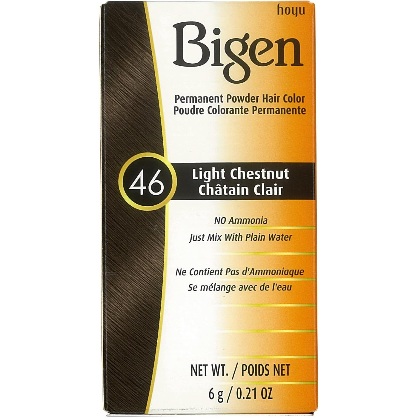 Bigen Permanent Powder Hair Color 46 Light Chestnut 5 Count (Pack Of 1)