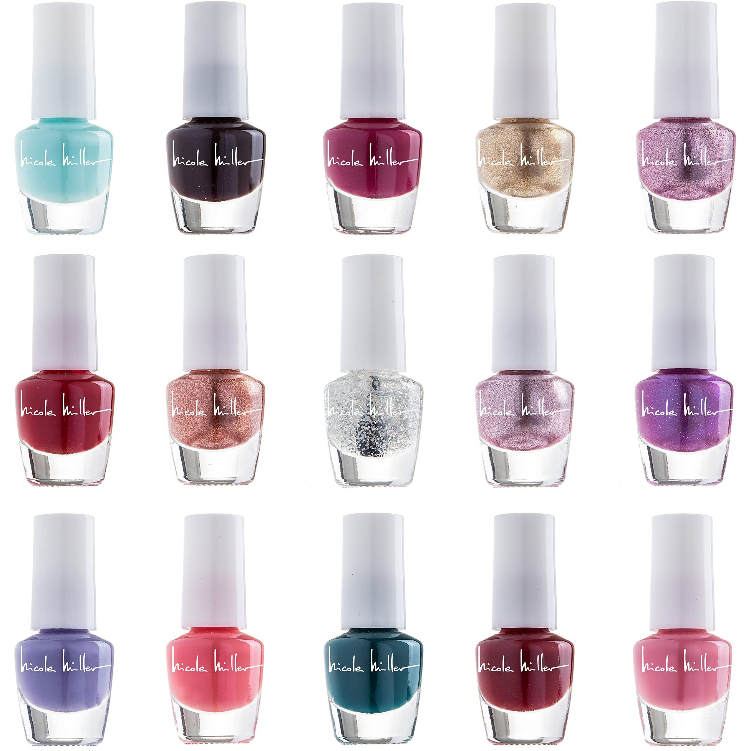 Nicole Miller Mini Nail Polish Set - 15 Glossy And Trendy Colors