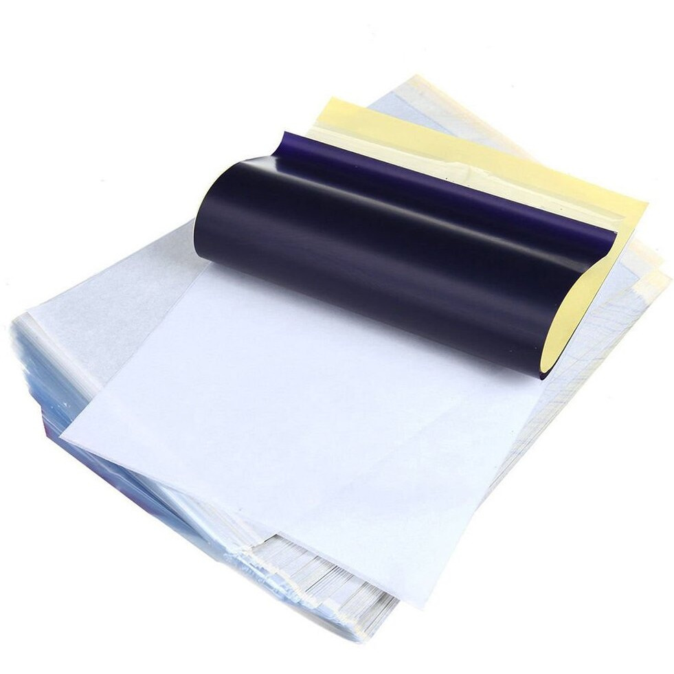 Pirate Face Tattoo 100 Pcs Tattoo Thermal Stencil Transfer Paper 8.5"" X 11""  100 Count