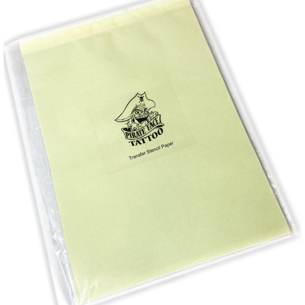 Pirate Face Tattoo 100 Pcs Tattoo Thermal Stencil Transfer Paper 8.5"" X 11""  100 Count