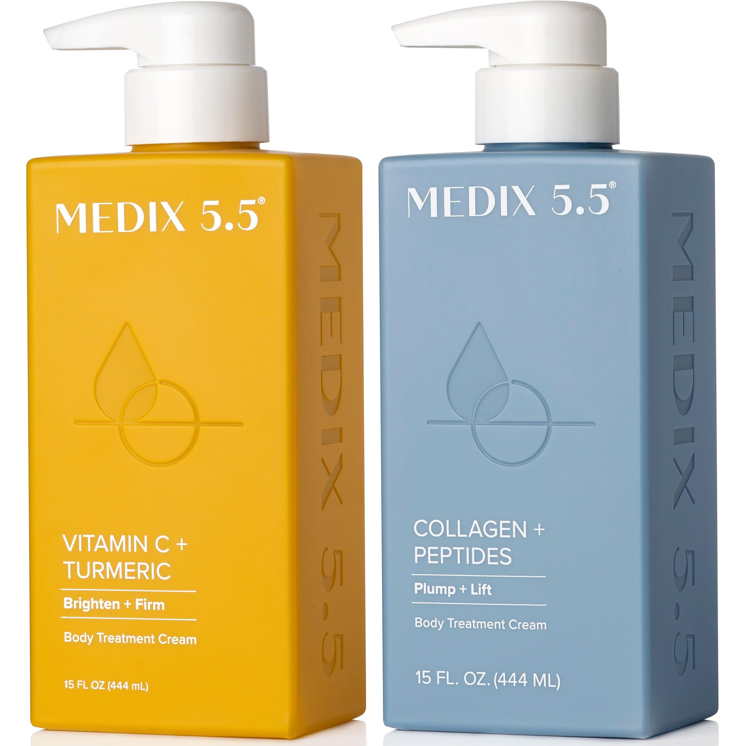Medix 5.5 Vitamin C Lotion + Collagen Cream Anti Aging Moisturizer Skin Care Set  Collagen Lotion Targets Wrinkles  Sagging Skin  Crepey Skin  Vitamin C Cream Brightens & Hydrates Dry Skin  Bundle