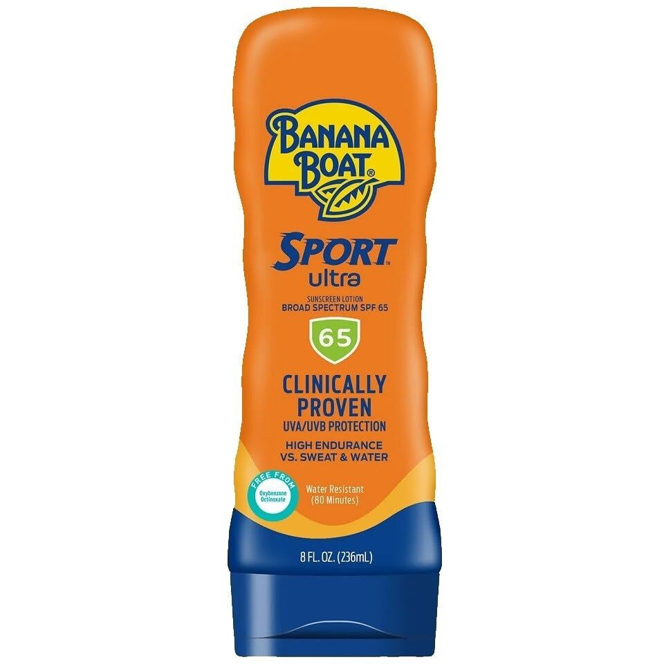 Banana Boat Sport Ultra Spf 65 Sunscreen Lotion  8Oz | Banana Boat Sunscreen Spf 65 Lotion  Oxybenzone Free Sunscreen  Banana Boat Lotion Sunscreen  High Spf Sunscreen  Water Resistant Sunscreen  8Oz