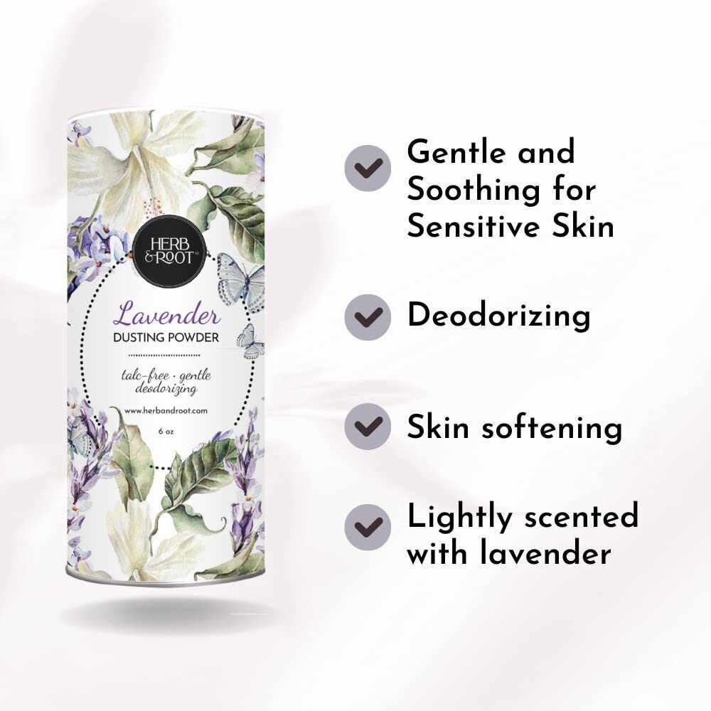 Lavender Talc Free Dusting Powders Made With Arrowroot  Soothing Oats  Zinc  And Magnesium. Free Of Baking Soda. For Chafing  Deodorizing  Sweating
