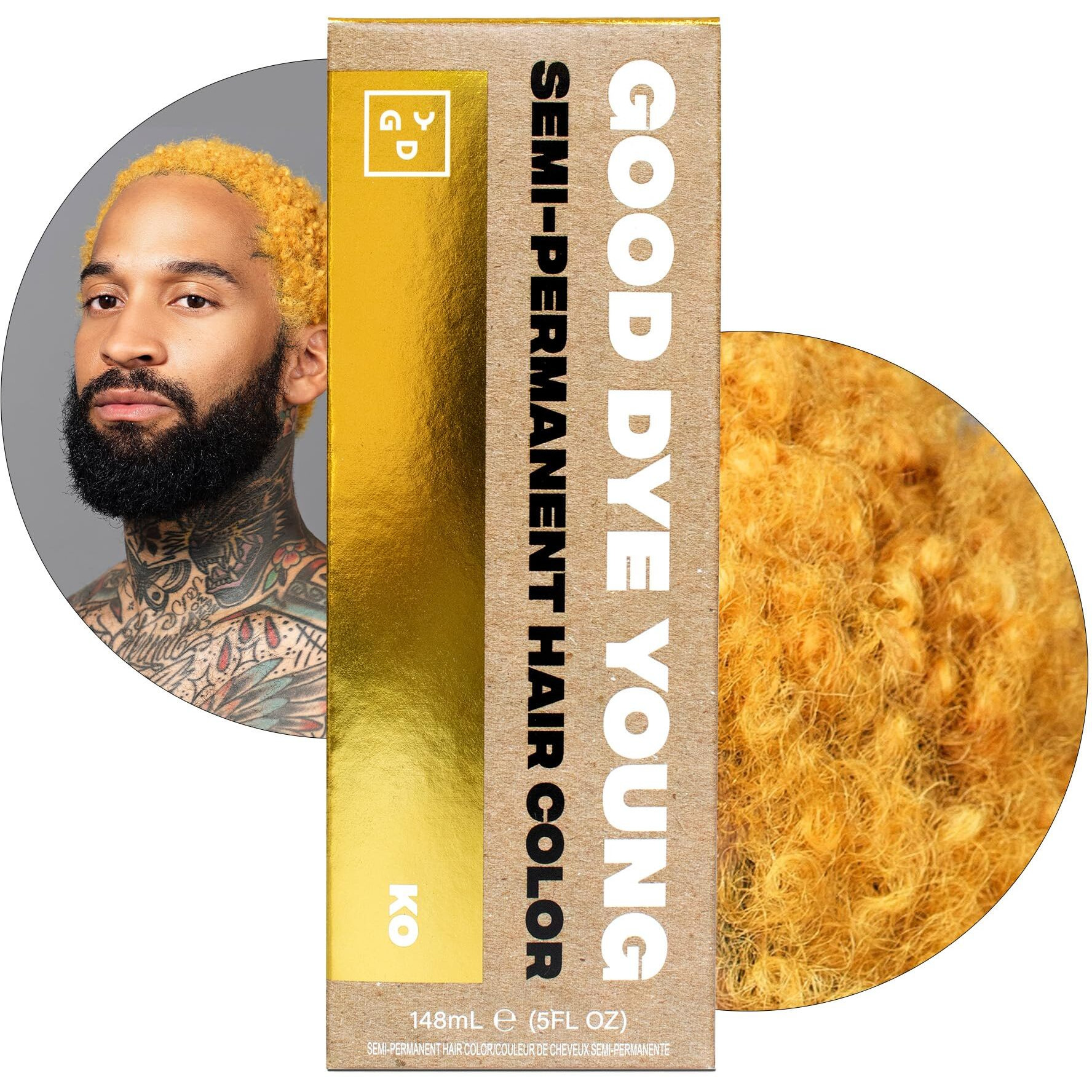 Good Dye Young Semi Permanent Hair Color (Ko Gold) - Uv Protective  Conditioning  Temporary Color Lasts 15-24+ Washes - Ppd-Free  Cruelty-Free & Vegan