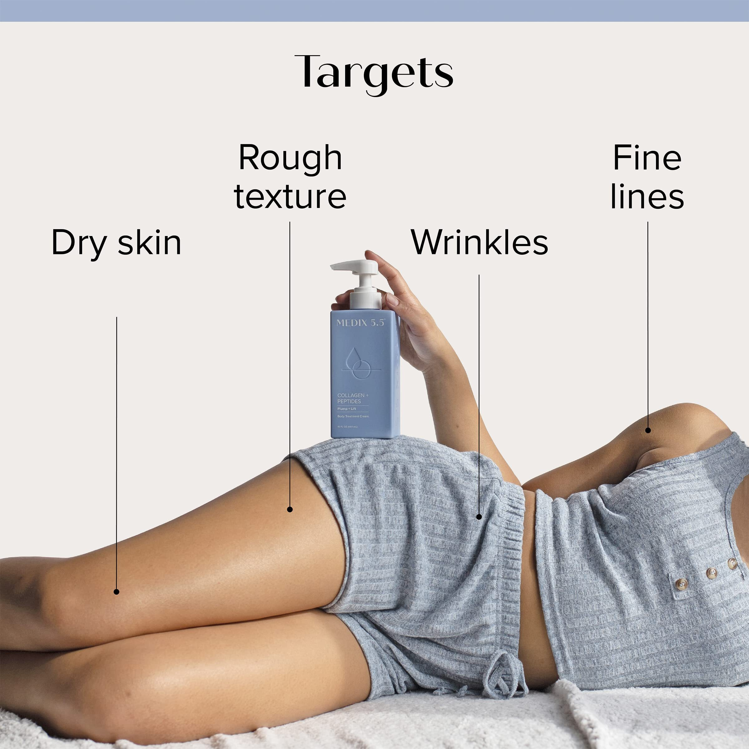 Medix 5.5 Collagen Cream Skin Care Face Lotion & Body Lotion For Dry Skin | Anti Aging Collagen Peptides Firming Cream Body Moisturizers Lifts  Firms  & Tightens For Younger Looking Skin  15 Fl Oz