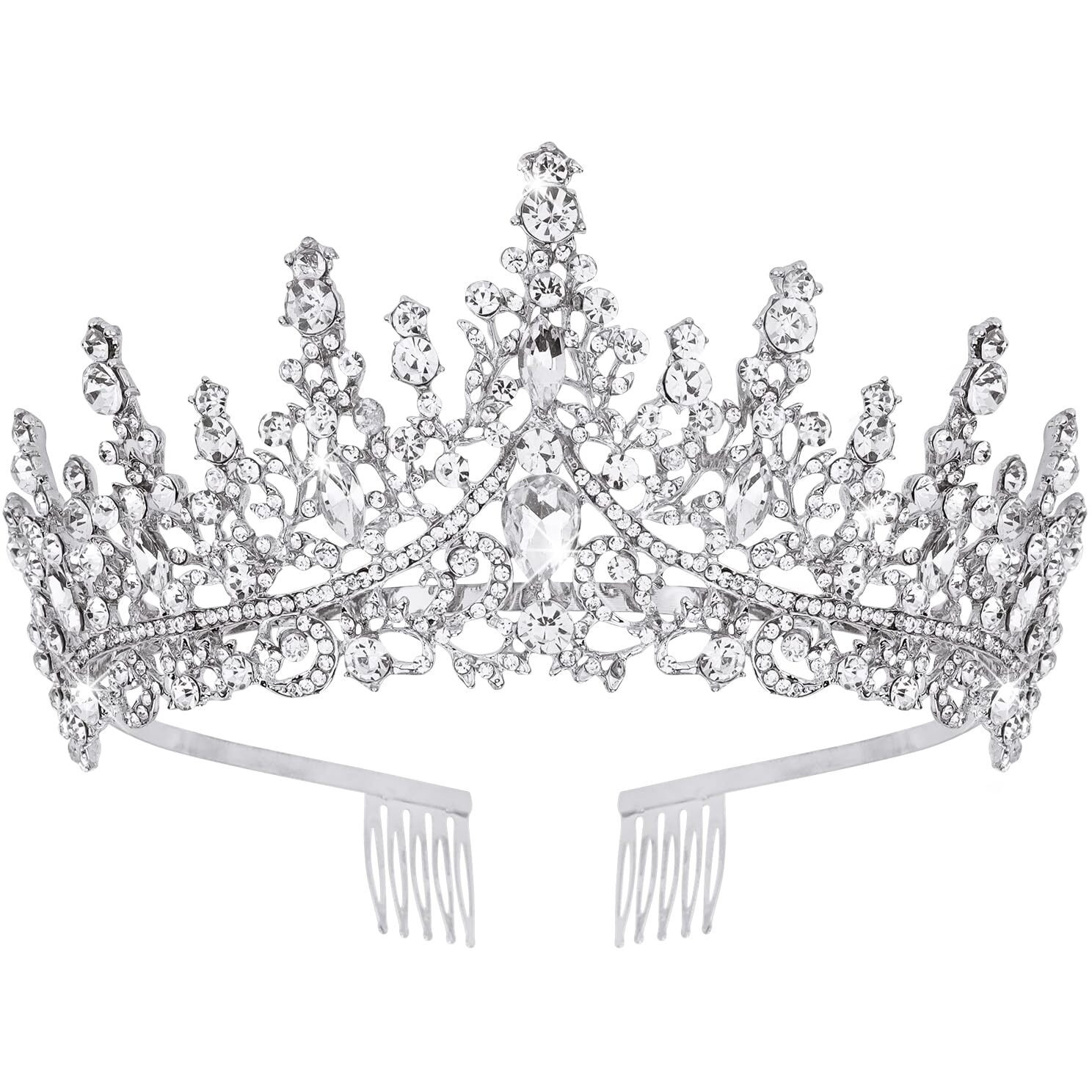 Cocide Tiara And Crown For Women Crystal Queen Crown Rhinestone Tiara For Girl Bride Wedding Hair Accessories For Bridal Birthday Party Prom