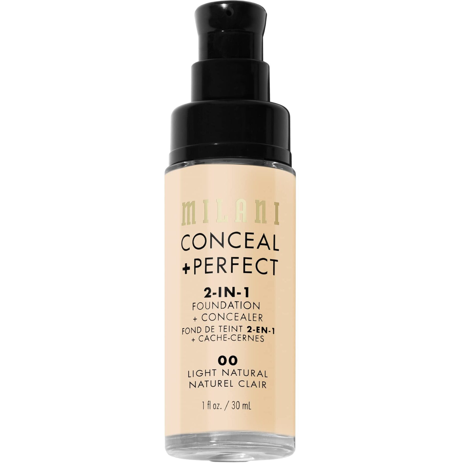 Milani Conceal + Perfect Liquid Foundation - Light Natural  1 Fl. Oz.