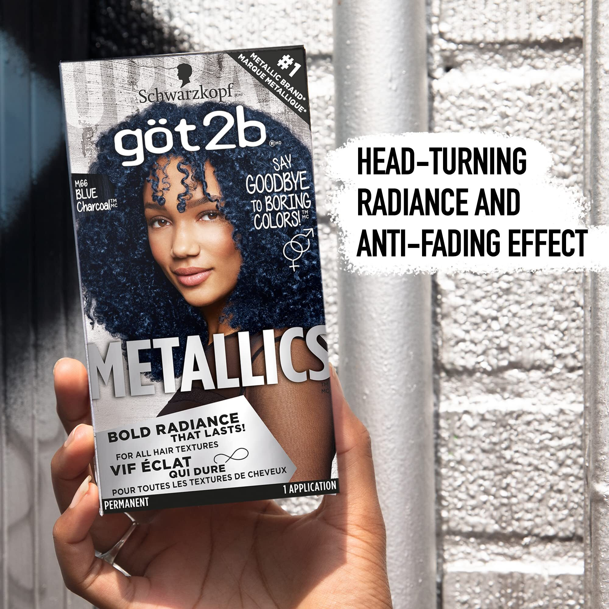 Got2B Metallics Permanent Hair Color  M66 Blue Charcoal