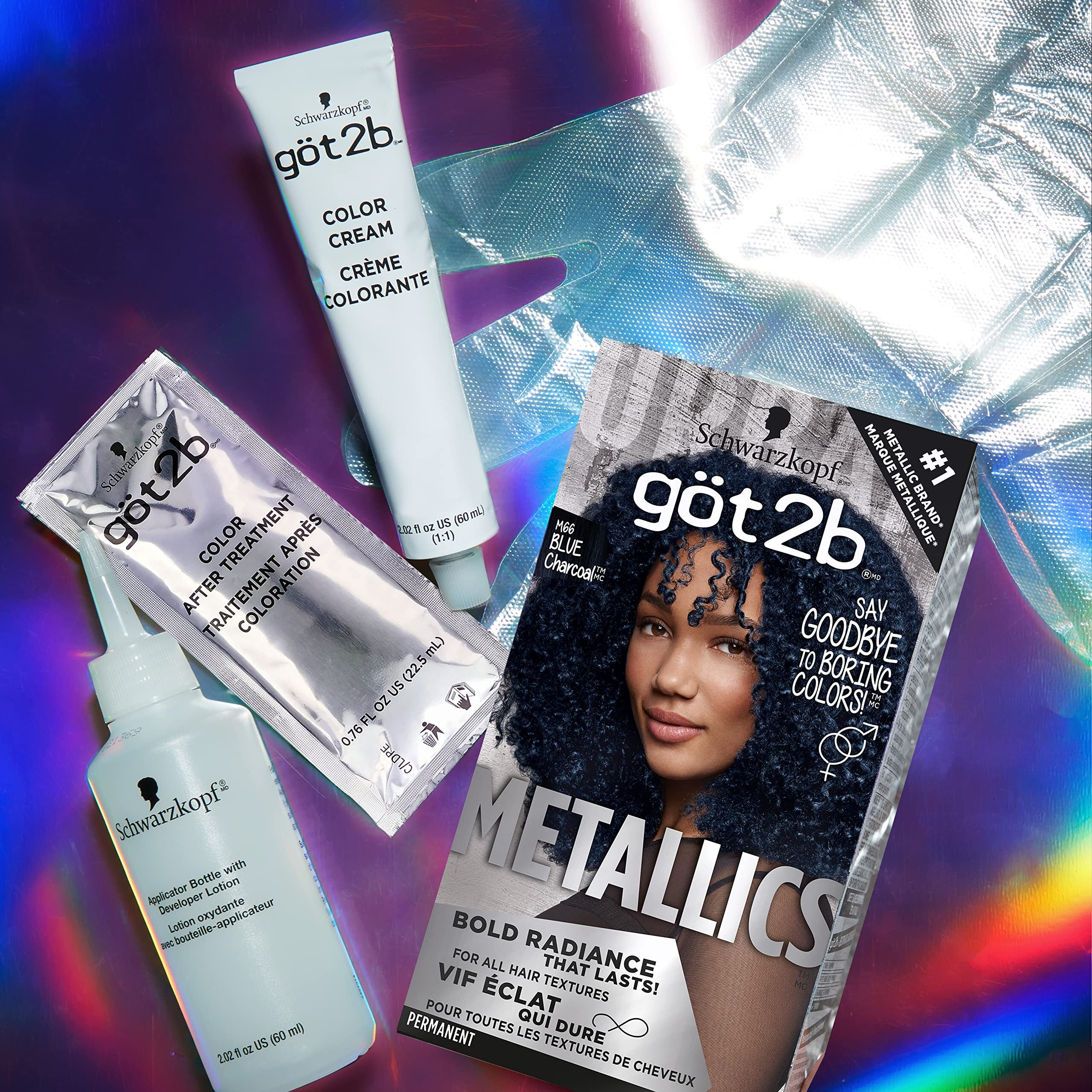 Got2B Metallics Permanent Hair Color  M66 Blue Charcoal