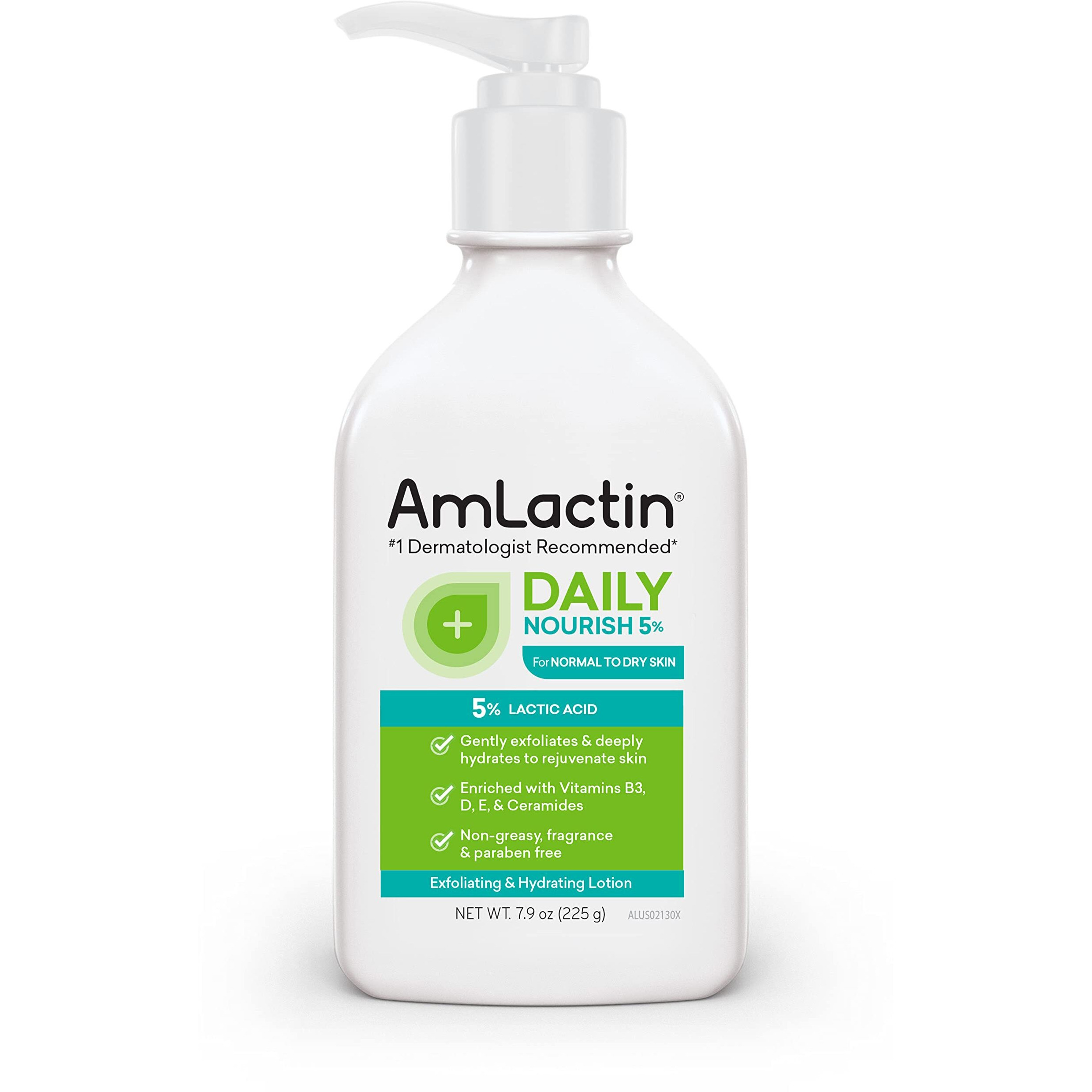 Amlactin Daily Nourish 5% - 7.9 Oz Body Lotion With 5% Lactic Acid - Exfoliator And Moisturizer For Dry Skin
