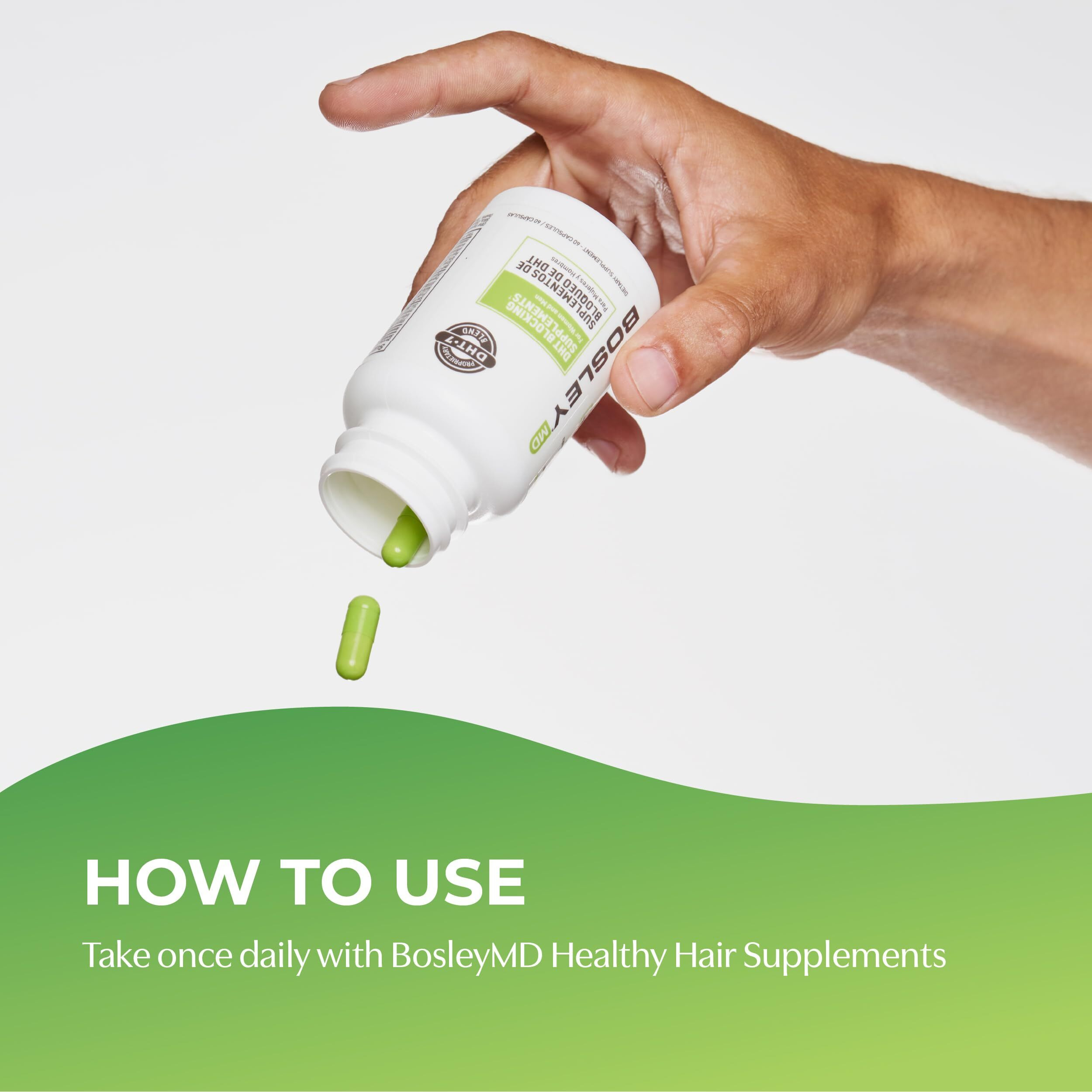 Bosleymd Dht Blocking Supplements For Men And Women For Thicker  Fuller Hair  1-Month Supply