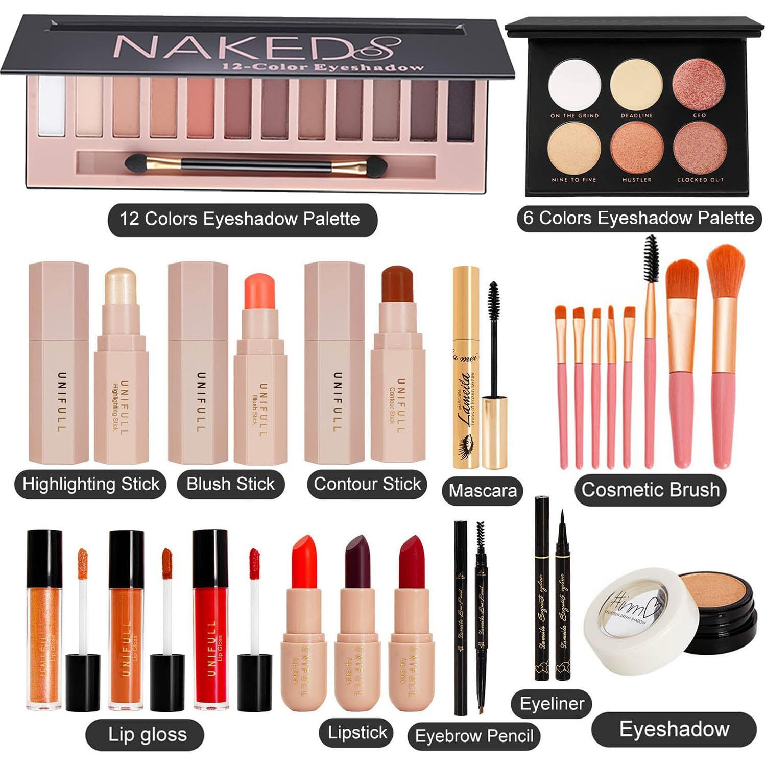 Makeup Kit For Women Full Kit All In One Makeup Kit Includes 12 Colors Eyeshadow Palette And Multiple Cosmetics Makeup Gift Set For Women &Girls(Yyp-New)