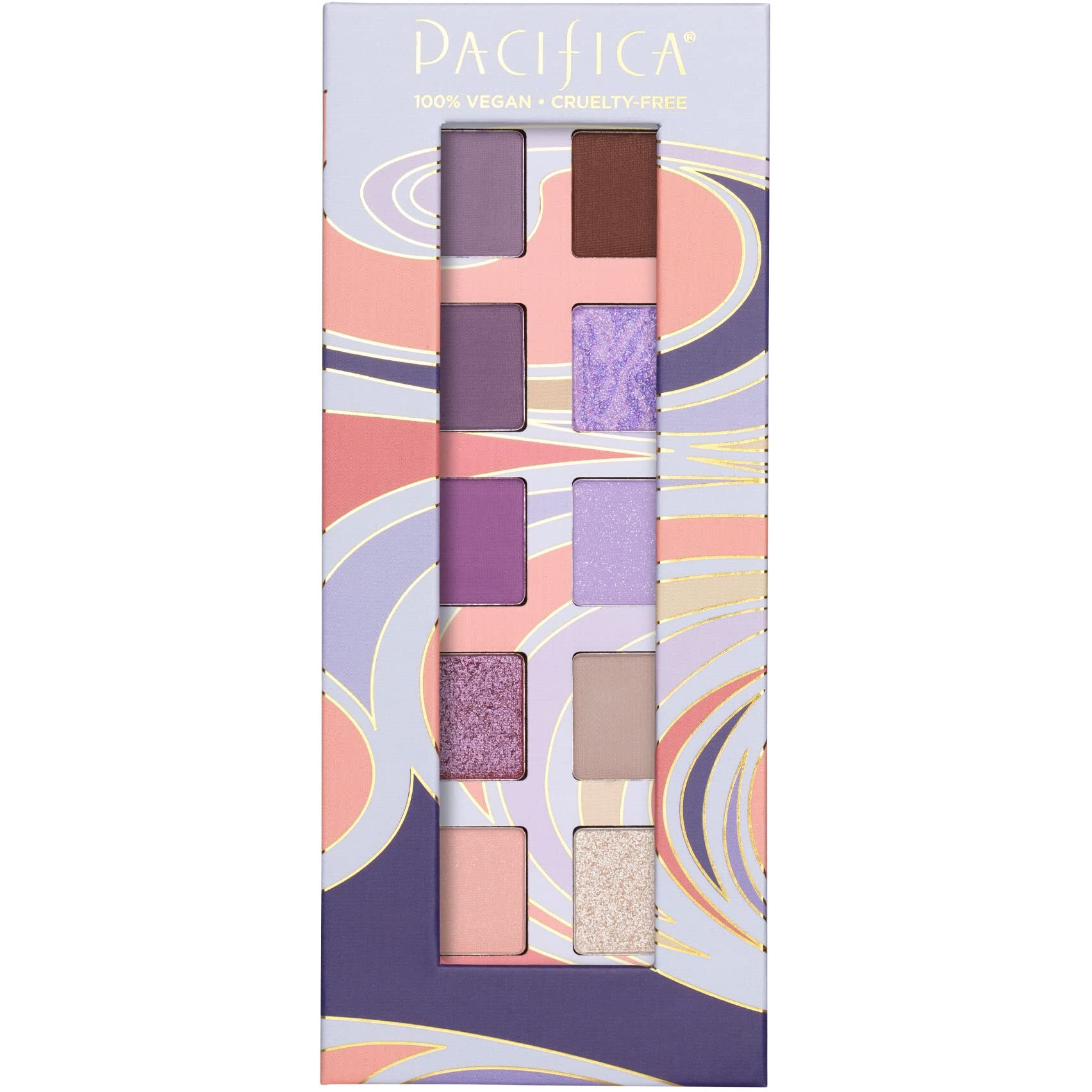 Pacifica Beauty  Purple Nudes Mineral Eyeshadow Palette  10 Wearable Purples Shades  Matte  Shimmer  Metallic  Eye Makeup  Longwearing And Blendable  Infused With Cocoa Butter  Vegan  Cruelty Free