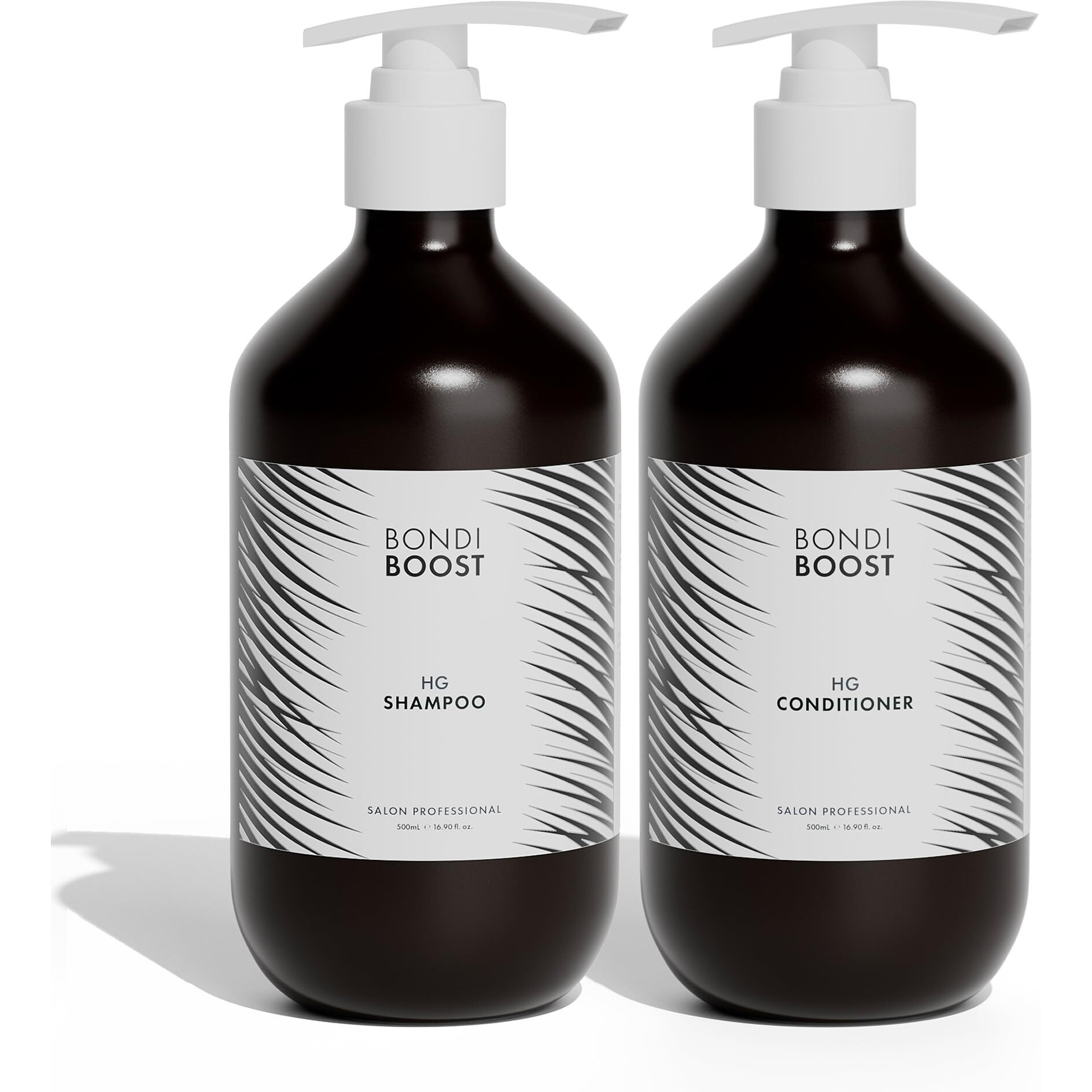 Bondiboost Hg Duo Shampoo + Conditioner Bundle [16.90 Fl Oz Each] - Improves Appearance For Thinning Hair - Volumizing + Hydrating + Nourishing - Sulfate/Paraben Free  For Women/Men - Australian Made