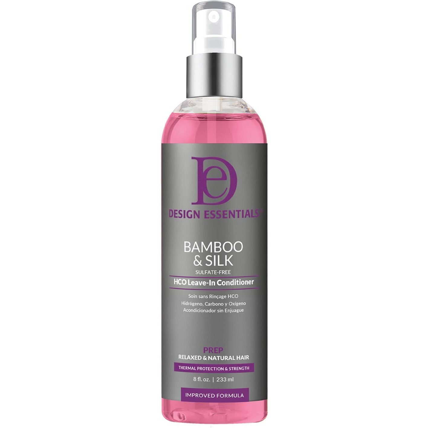 Design Essentials Bamboo & Silk Hco Leave-In Conditioner For Thermal Protection And Strength  8 Fl Oz.