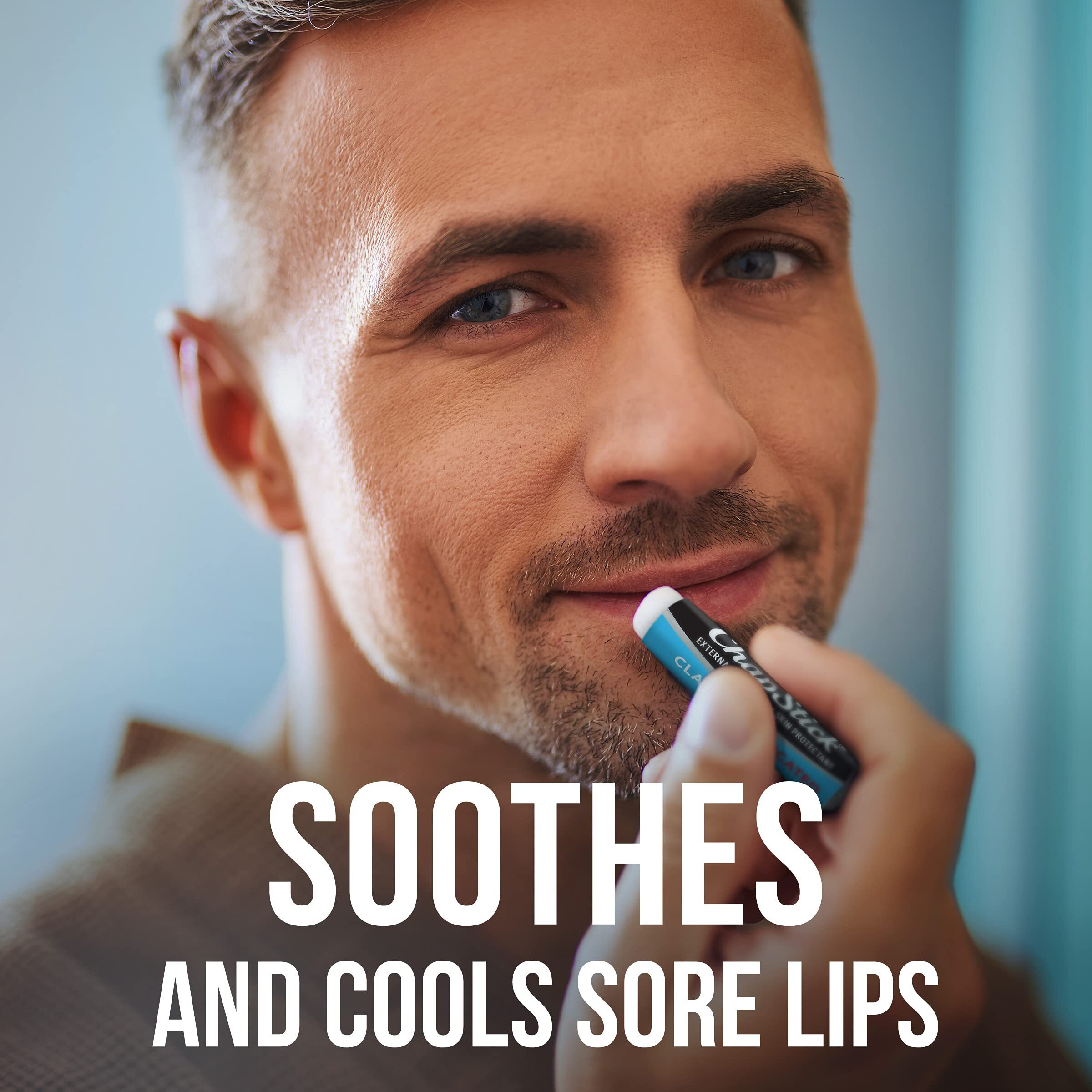 Chapstick Classic Medicated Lip Balm Tubes  Chapped Lips Treatment And Skin Protectant - 0.15X12 Oz