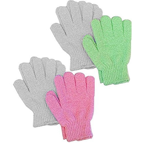 Aquasentials Exfoliating Bath Gloves (4 Pairs)