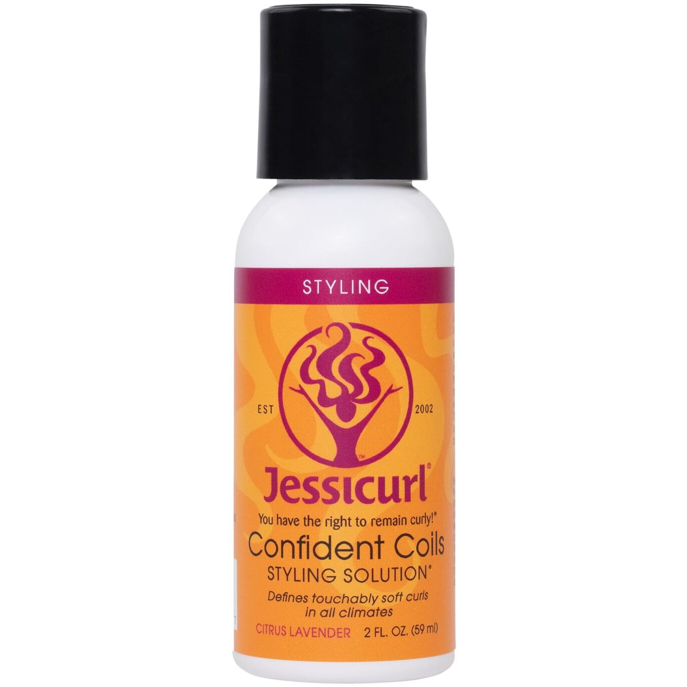 Jessicurl  Confident Coils Styling Solution  Citrus Lavender  2 Fl Oz. Curl Cream For Humidity Control And Frizz Control  Curly Hair Products  Styling Cream