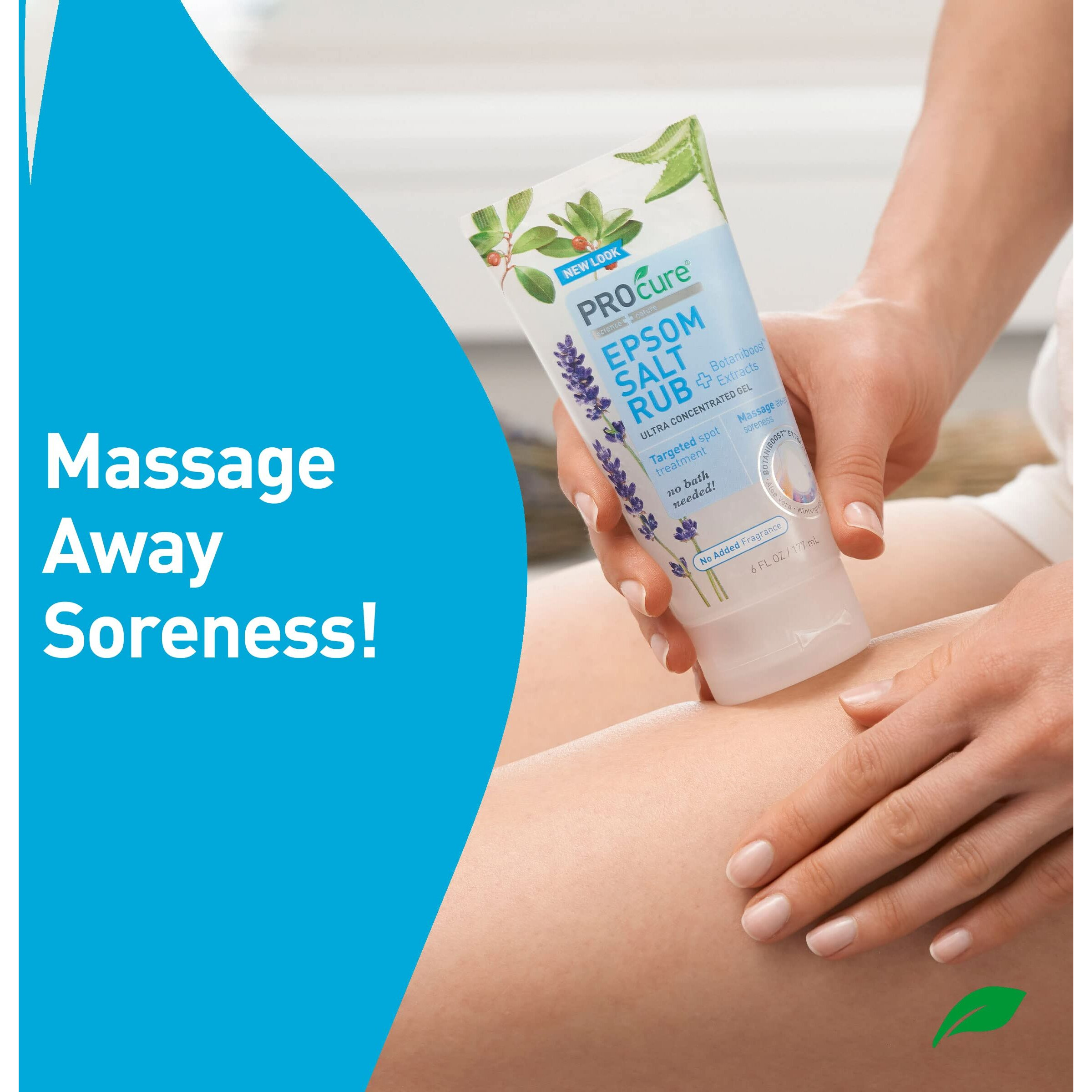 Procure Epsom Salt Rub Gel With Aloe Vera  Soothes Muscle Tension  Aches & Soreness Directly Where It Hurts  6 Fl Oz (Pack Of 3)