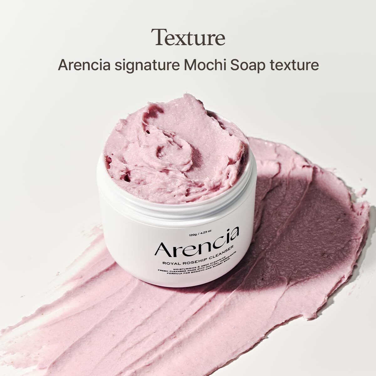 Arencia Rosehip Brightening Rice Mochi Face Cleanser & Daily Scrub - Moisturizing  Exfoliating & Deep-Cleansing - All Skin Types With Rice Powder & Rice Water (1.76Oz)