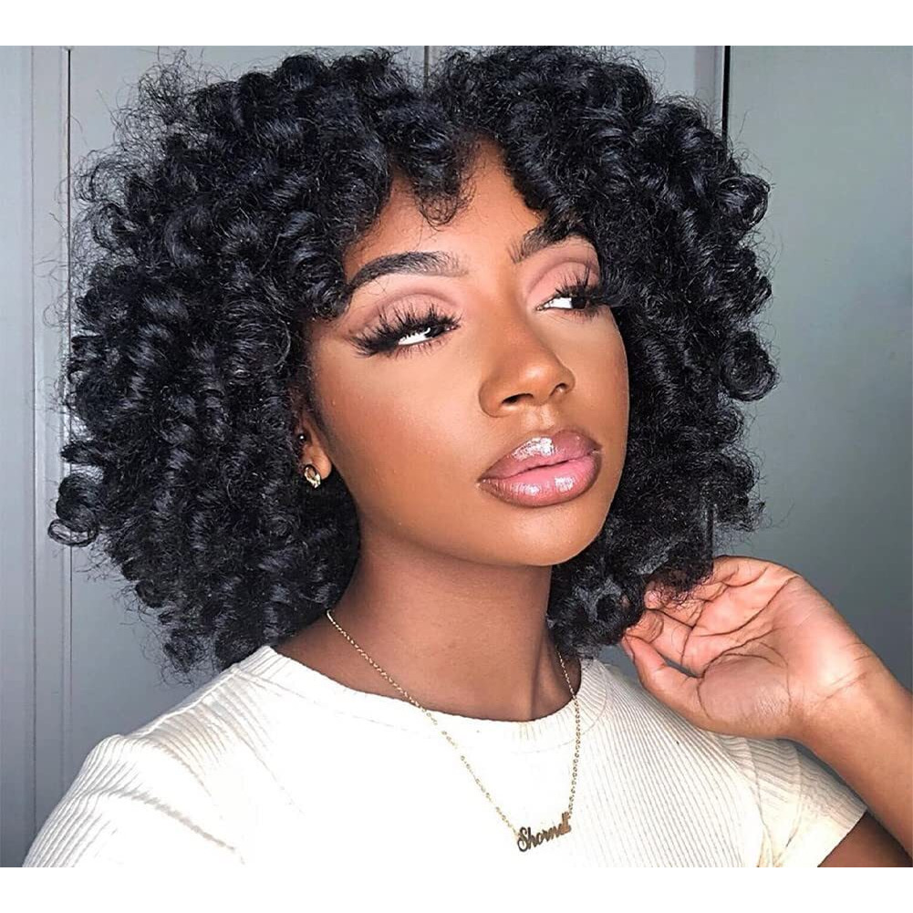 Wand Curl Crochet Hair Jamaican Bounce Crochet Hair Crochet Hair 6Packs Twist Braid Hair Crochet Curly Hair For Black Women Curly Crochet Hair (T30  8 Inch (Pack Of 6))