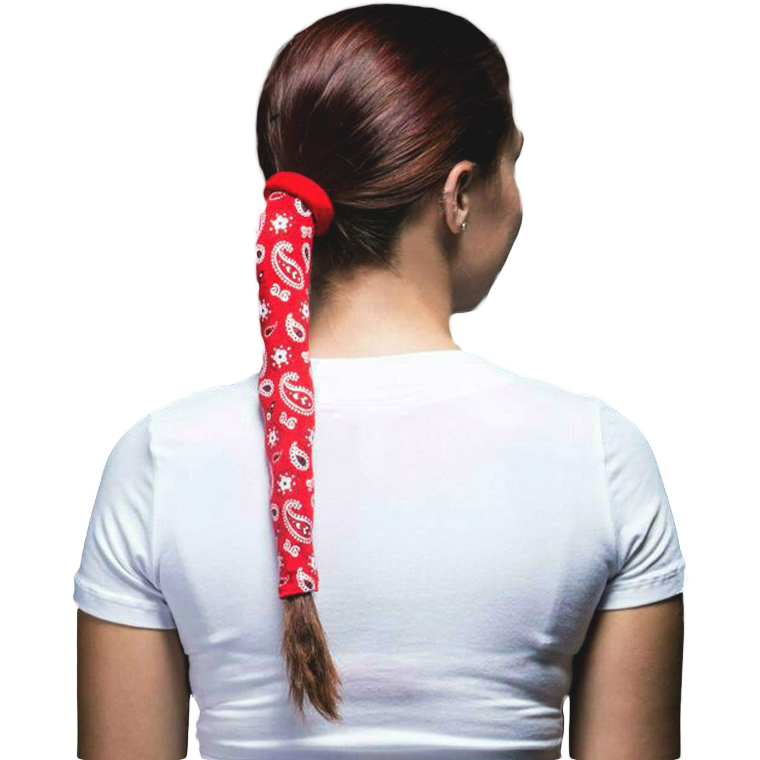 Wrapter Pony Tail Hair Wrap (Red Paisley)
