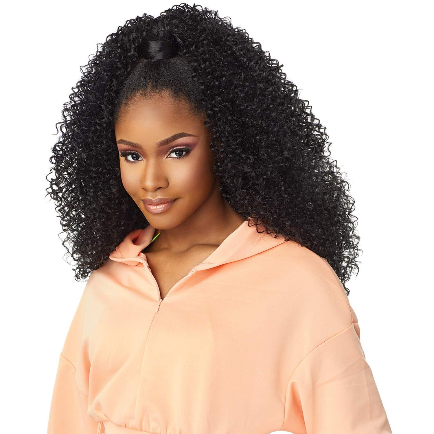 Sensationnel Synthetic Instant Up & Down Pony Wrap Half Wig - Ud 3 (1B Off Black)