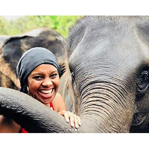 Grace Eleyae Ge Women's Adjustable Satin Lined Sleep Cap Slap Hair Care Beanie Hat  Gray