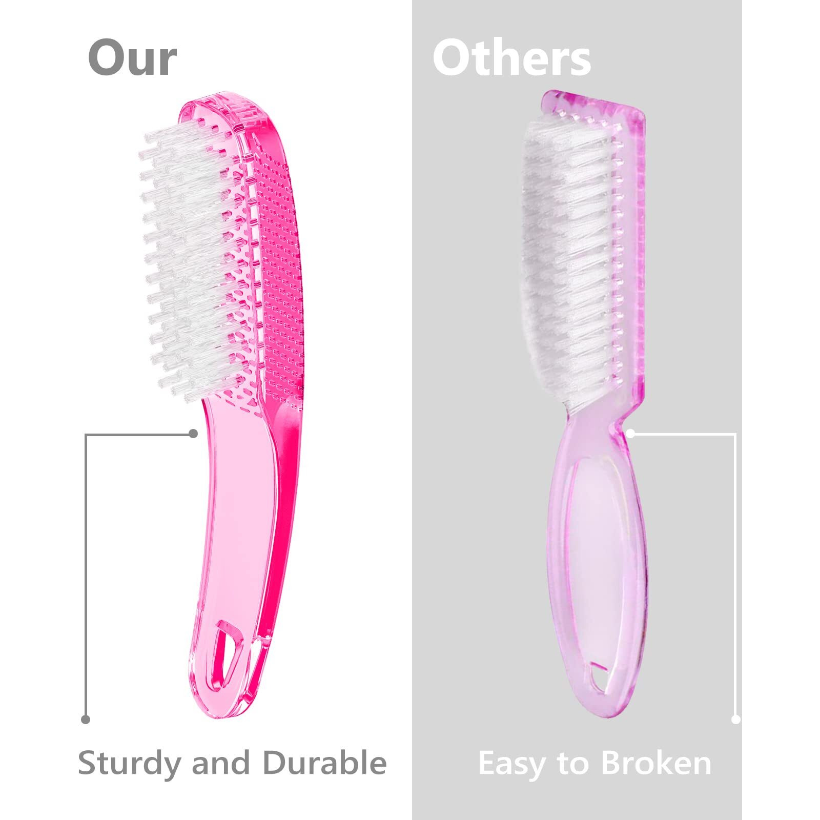 Larbois Nail Brush For Cleaning Fingernails  4Pack Handle Grip Nail Brushes Fingernail Brush For Cleaning Nail Scrub Brush For Toes And Nails Women Men (Color1)