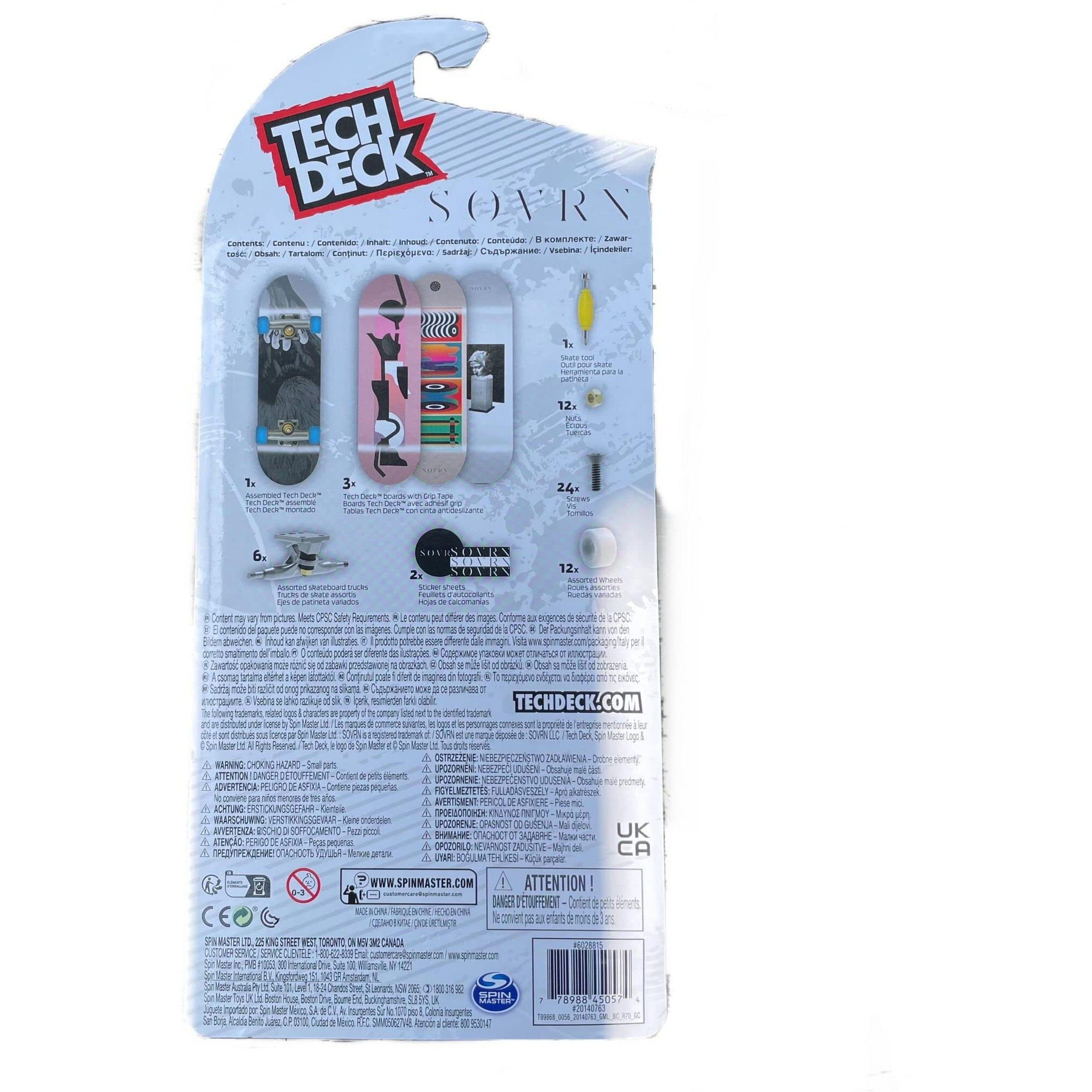 Tech Deck Sk8Shop Bonus Pack Mini Finger Skateboard Multi Pack 2022 Series (Sovrn (4 Pack))