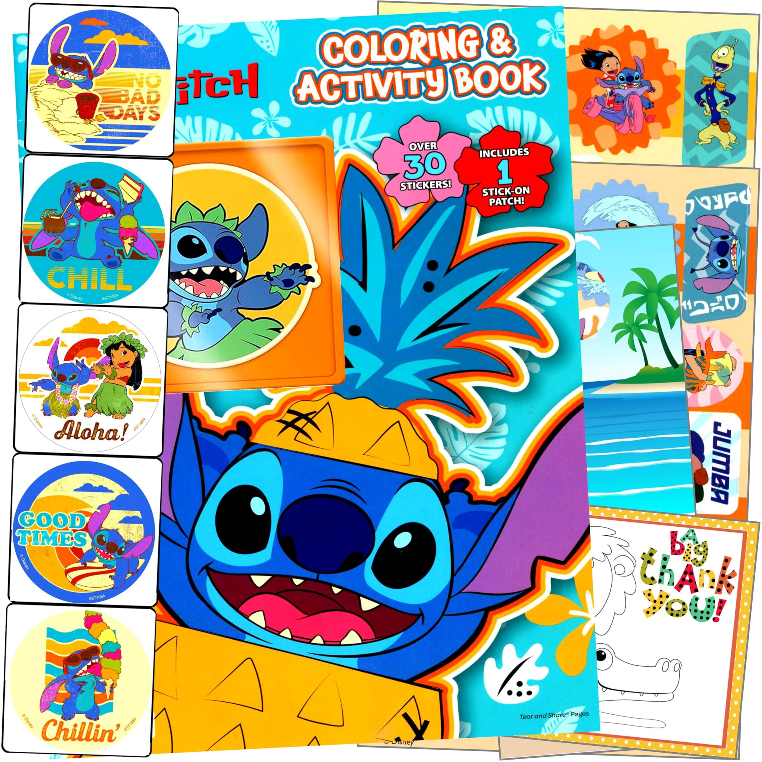 Stitch Coloring And Activity Sticker Book - Bundle Includes Coloring Book & Stickers  And More (Stitch Stickers Activity Set)