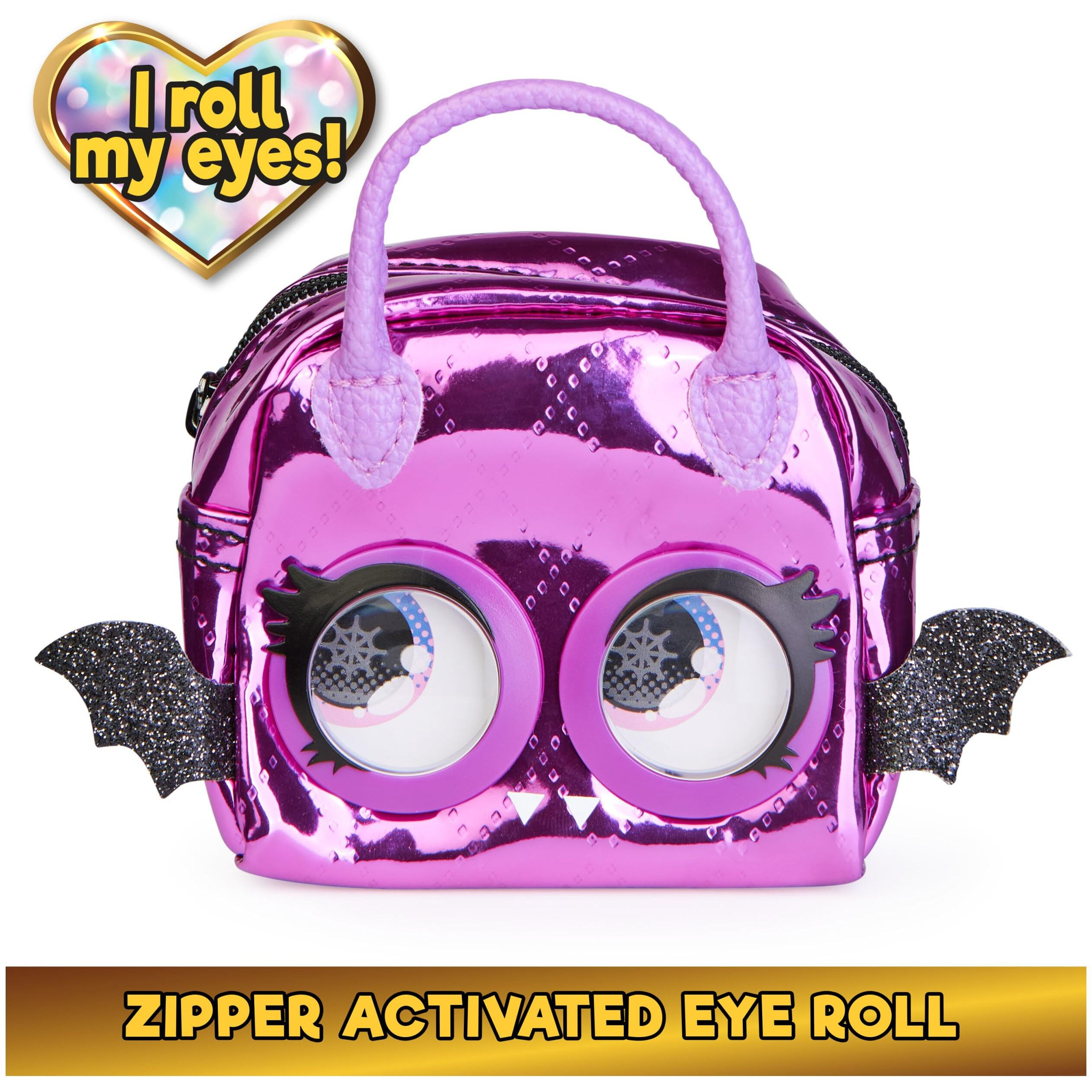 Purse Pets Micros  Baddie Bat Mini Kids Purse With Eye Roll  Shoulder Bag Crossbody Purse Accessories  Girls Coin Purse & Tween Gifts