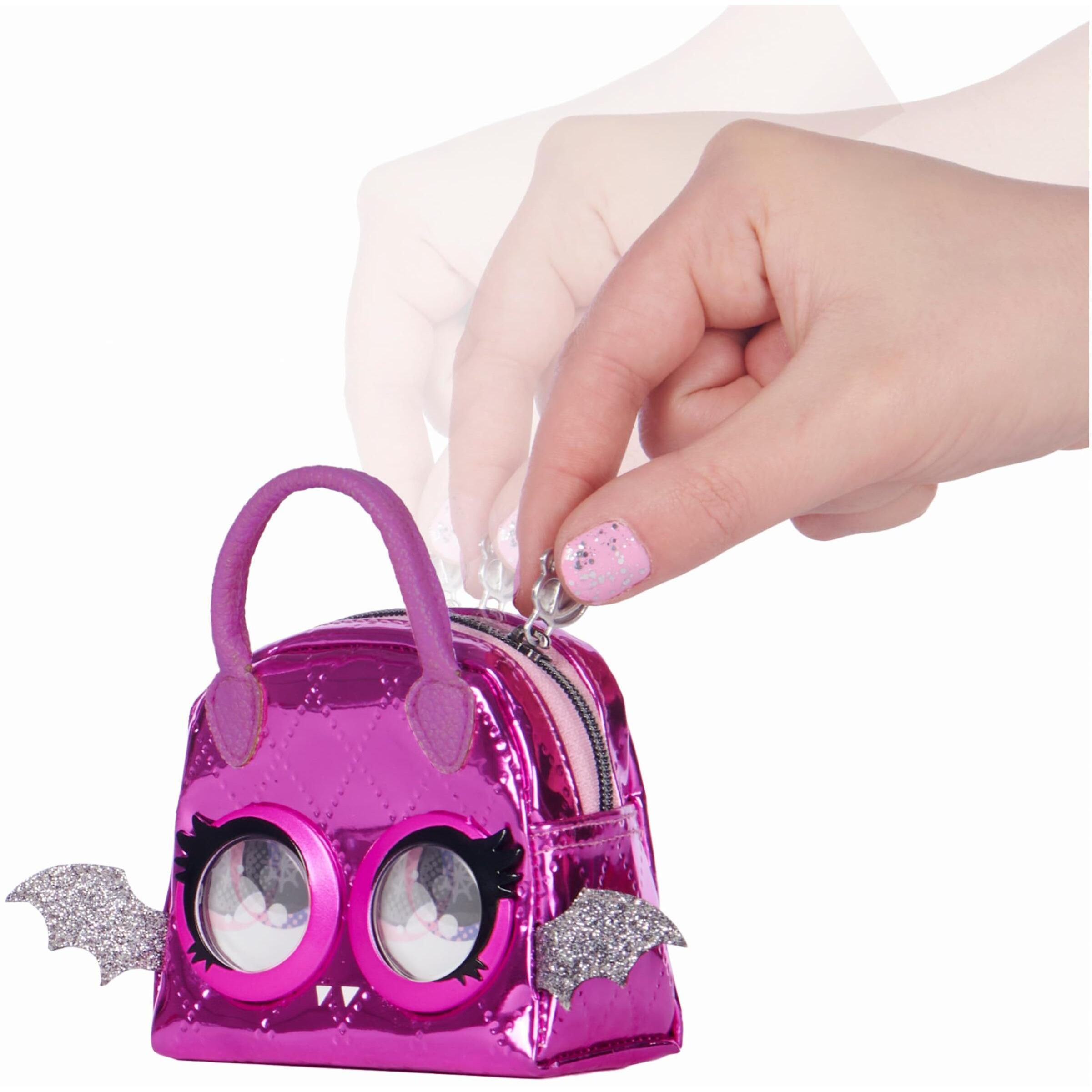 Purse Pets Micros  Baddie Bat Mini Kids Purse With Eye Roll  Shoulder Bag Crossbody Purse Accessories  Girls Coin Purse & Tween Gifts