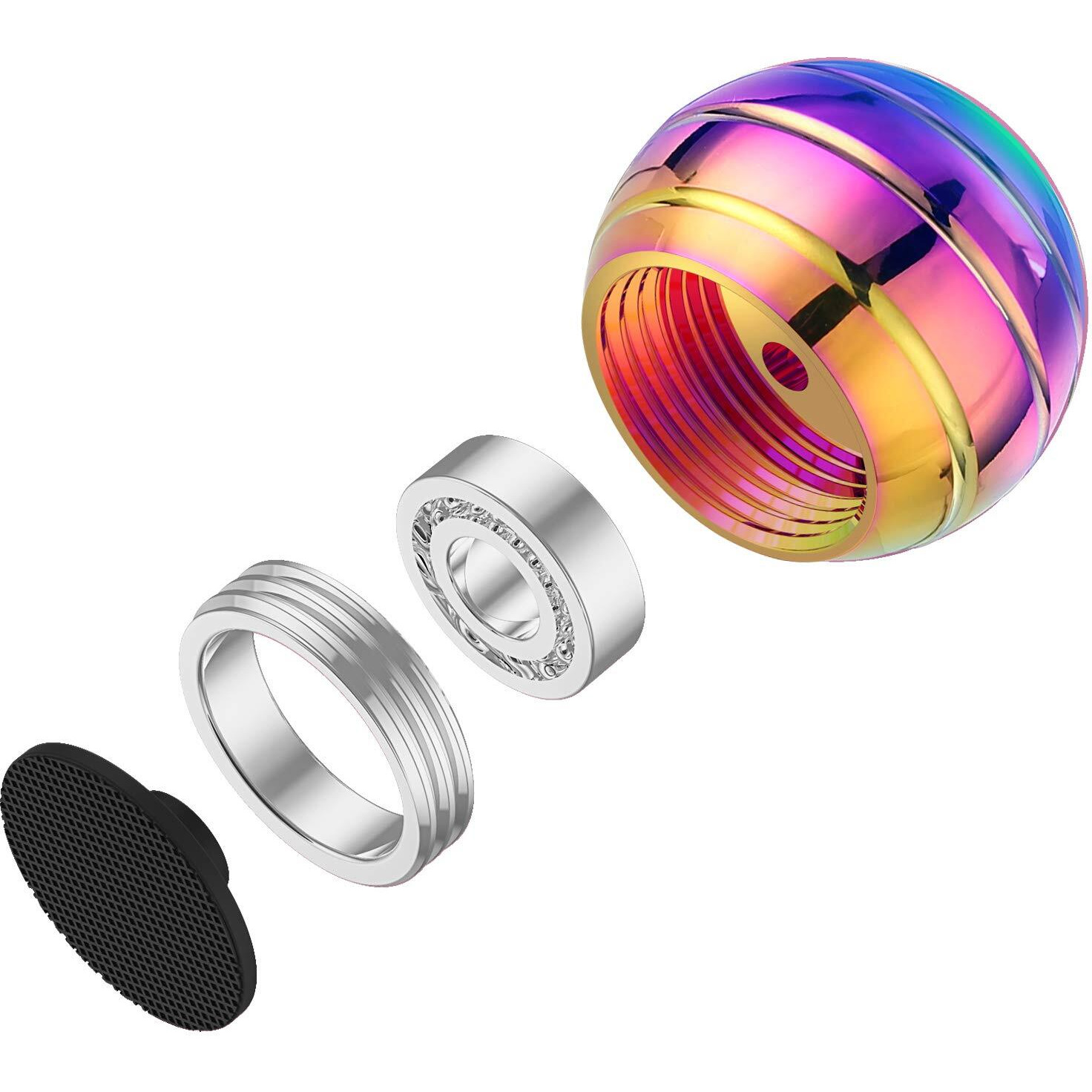 Kryfa Fidget Toys For Adults Kids  1.77"" Kinetic Spinning Desk Toys For Office For Adults  Kinetic Fidget Spinner For Stocking Stuffers Toys  Party Favors Toys (1.77""  Rainbow)
