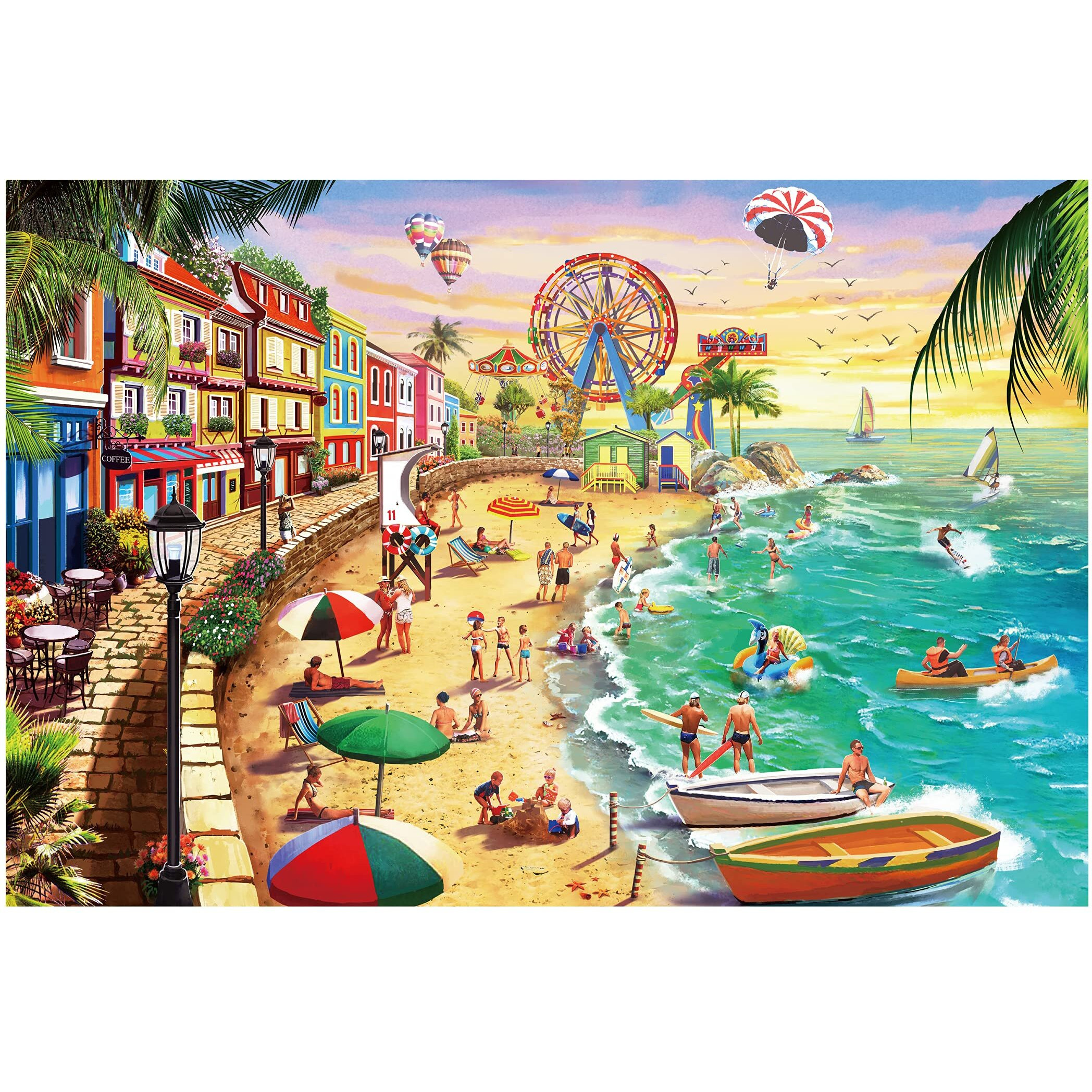 Lavievert Jigsaw Puzzle 1000 Piece Puzzle For Adults And Kids - Beach  Happy Vacation