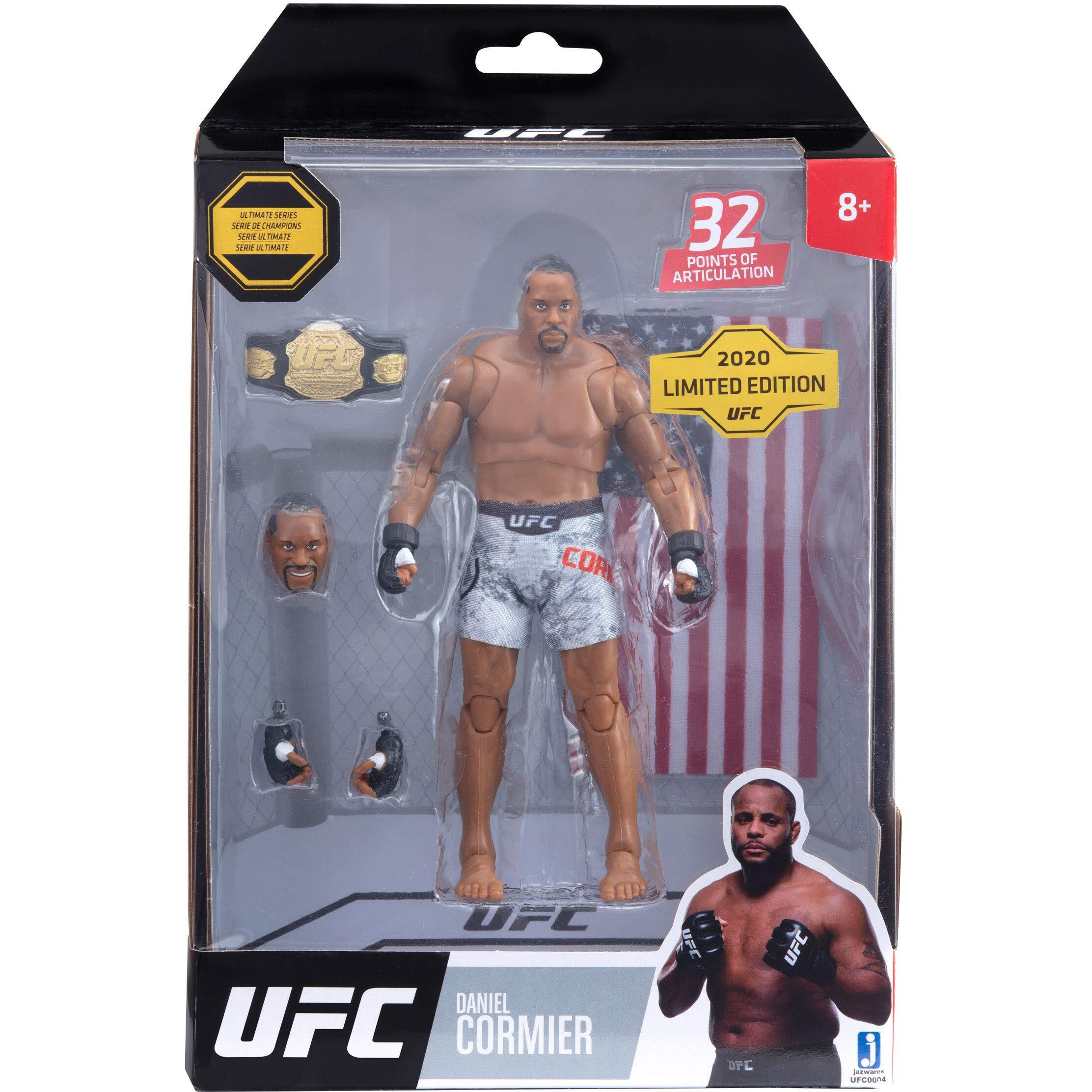 Ufc Ultimate Series Limited Edition Daniel Cormier  6 Inch Collector Action Figure - Includes Alternate Head And Gloved Hands  Fight Shorts  Belt And American Flag Accessory