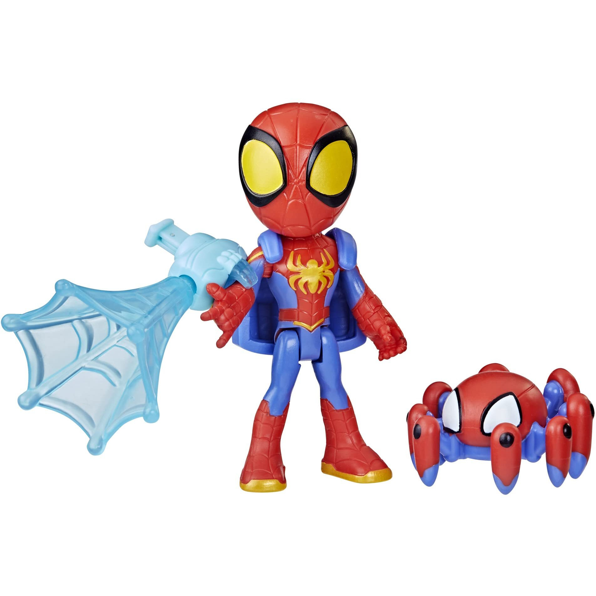 Spidey And His Amazing Friends Web-Spinners Spidey 4-Inch Action Figure With Accessories  Web-Spinning Accessory  Marvel Toys For Kids  Ages 3 And Up