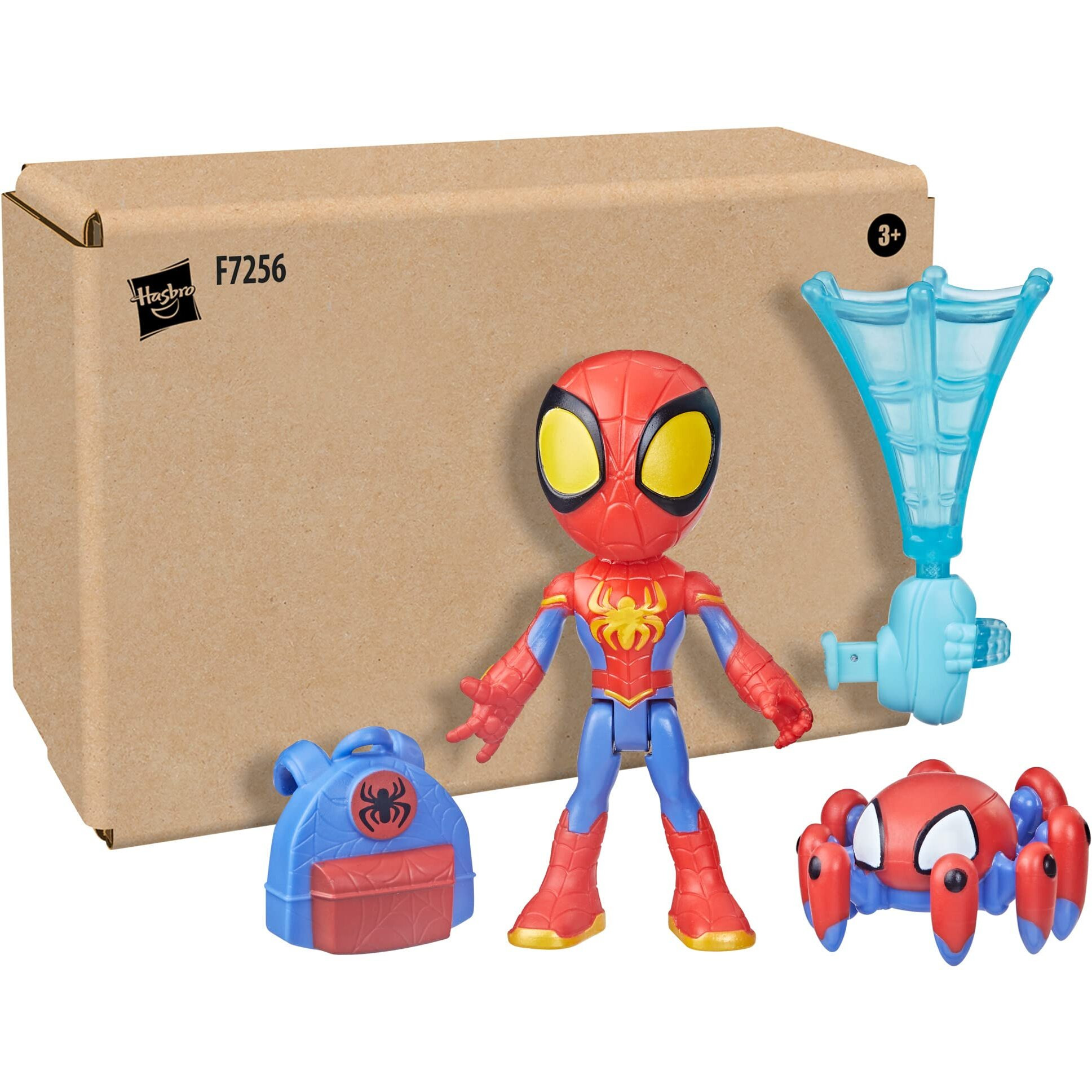 Spidey And His Amazing Friends Web-Spinners Spidey 4-Inch Action Figure With Accessories  Web-Spinning Accessory  Marvel Toys For Kids  Ages 3 And Up