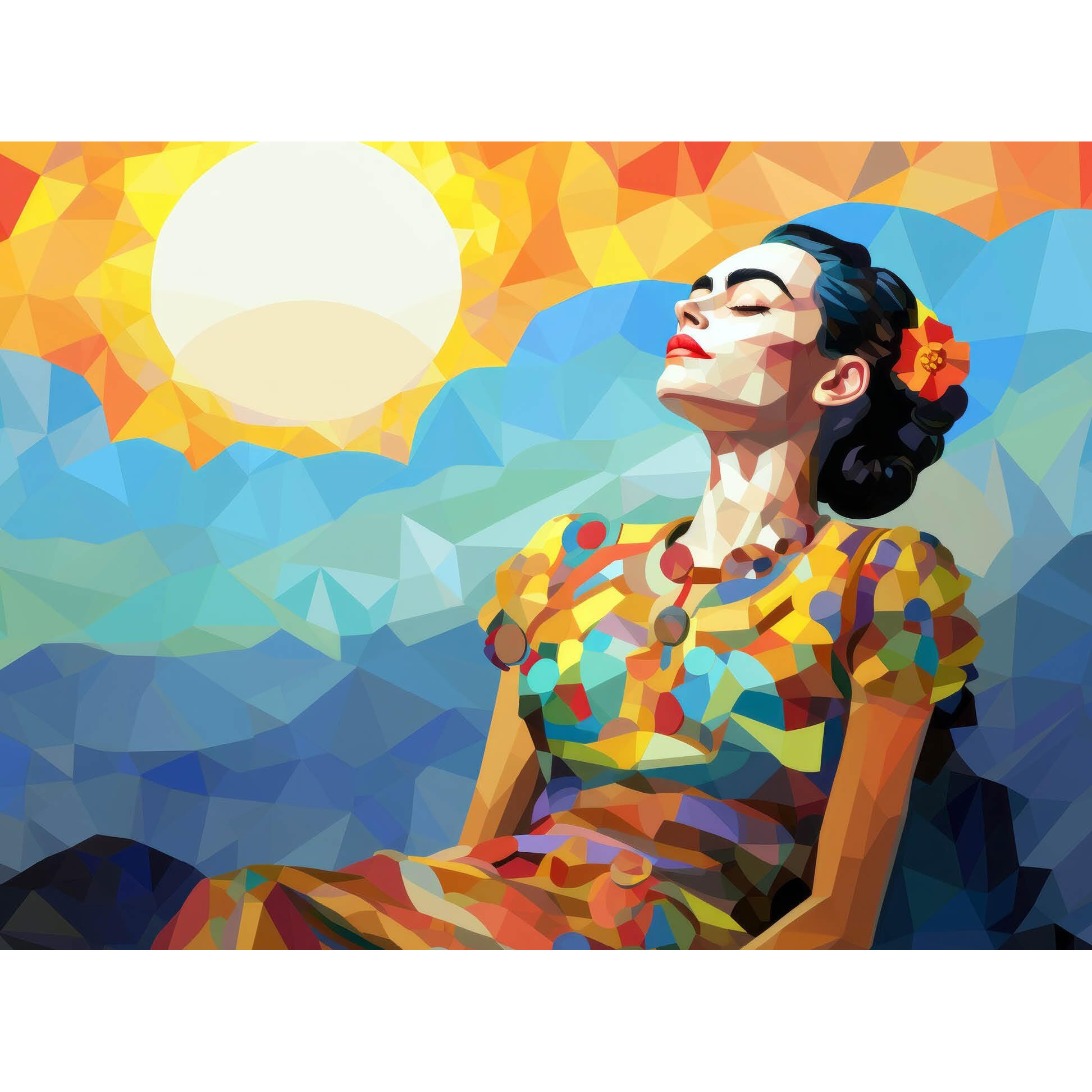 Cross & Glory Puzzles Celestial Frida Colors Of The Sky  Colorful Art Jigsaw Puzzle  1000 Pieces  Masterpiece  Vibrant Day Of The Dead Theme  Premium Satin Finish