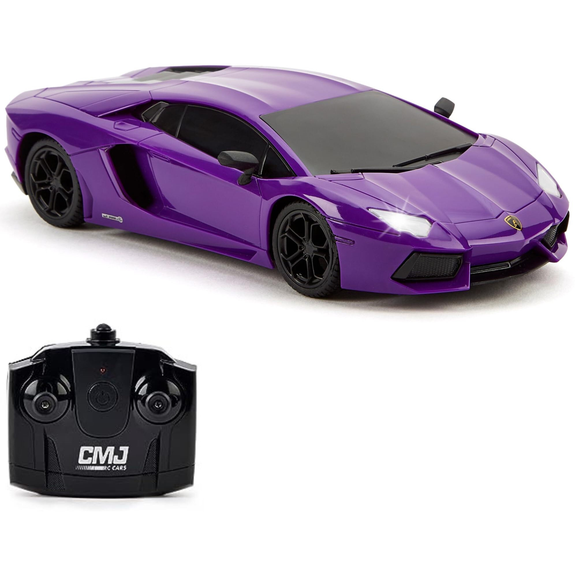 Cmj Rc Cars Lamborghini Lp700-4 Remote Control Rc Car Officially Licensed 124 Scale Working Lights 2.4Ghz. Great Kids Play Toy Auto (Purple)
