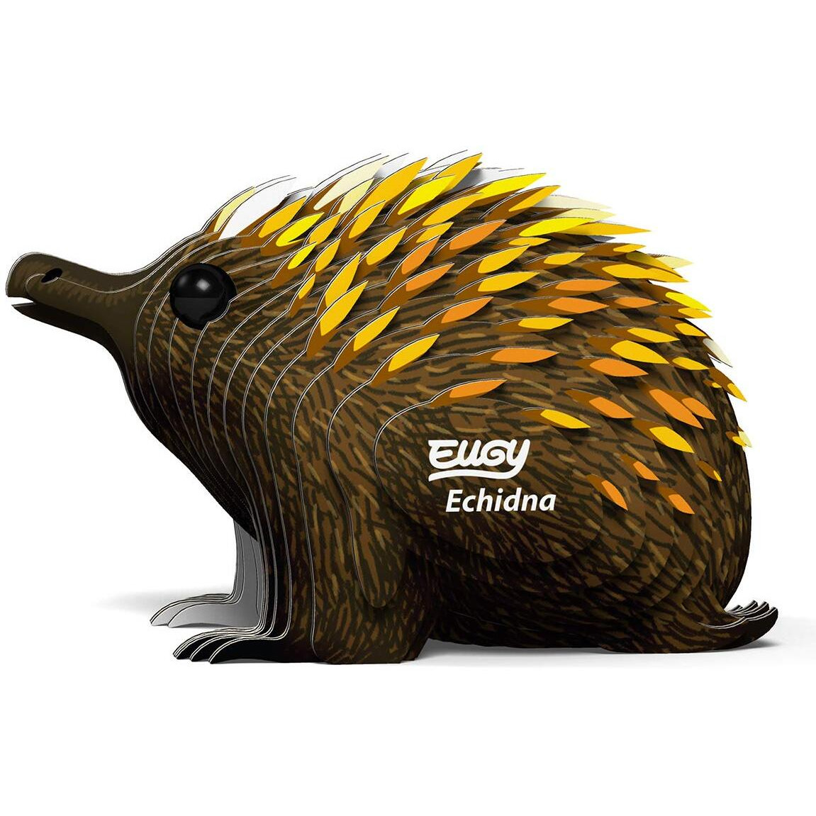 Eugy Echidna 3D Puzzle  26 Piece Eco-Friendly Educational Toy Puzzles For Boys  Girls & Kids Ages 6+