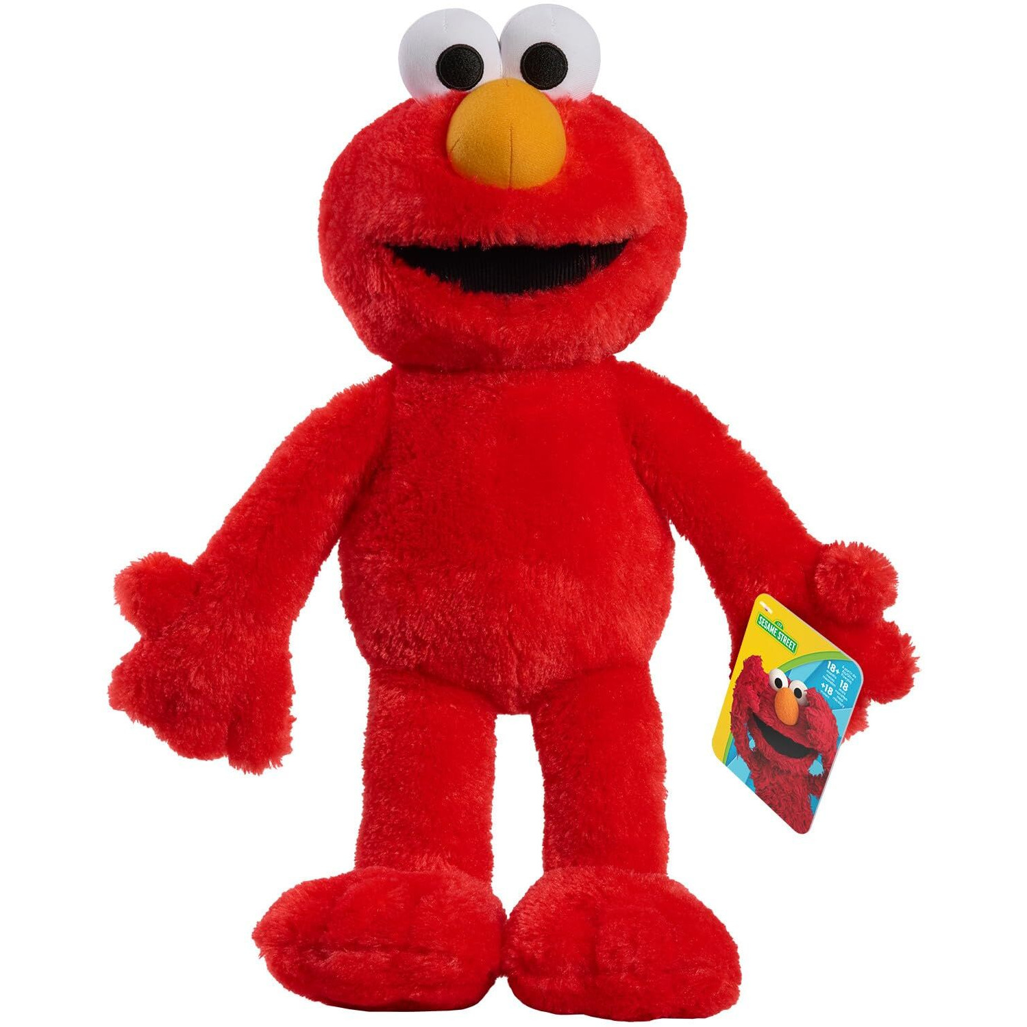 Sesame Street Big Hugs 18-Inch Large Plush Elmo Doll  Soft And Cuddly  Red  Pretend Play  Kids Toys For Ages 18 Month By Just Play