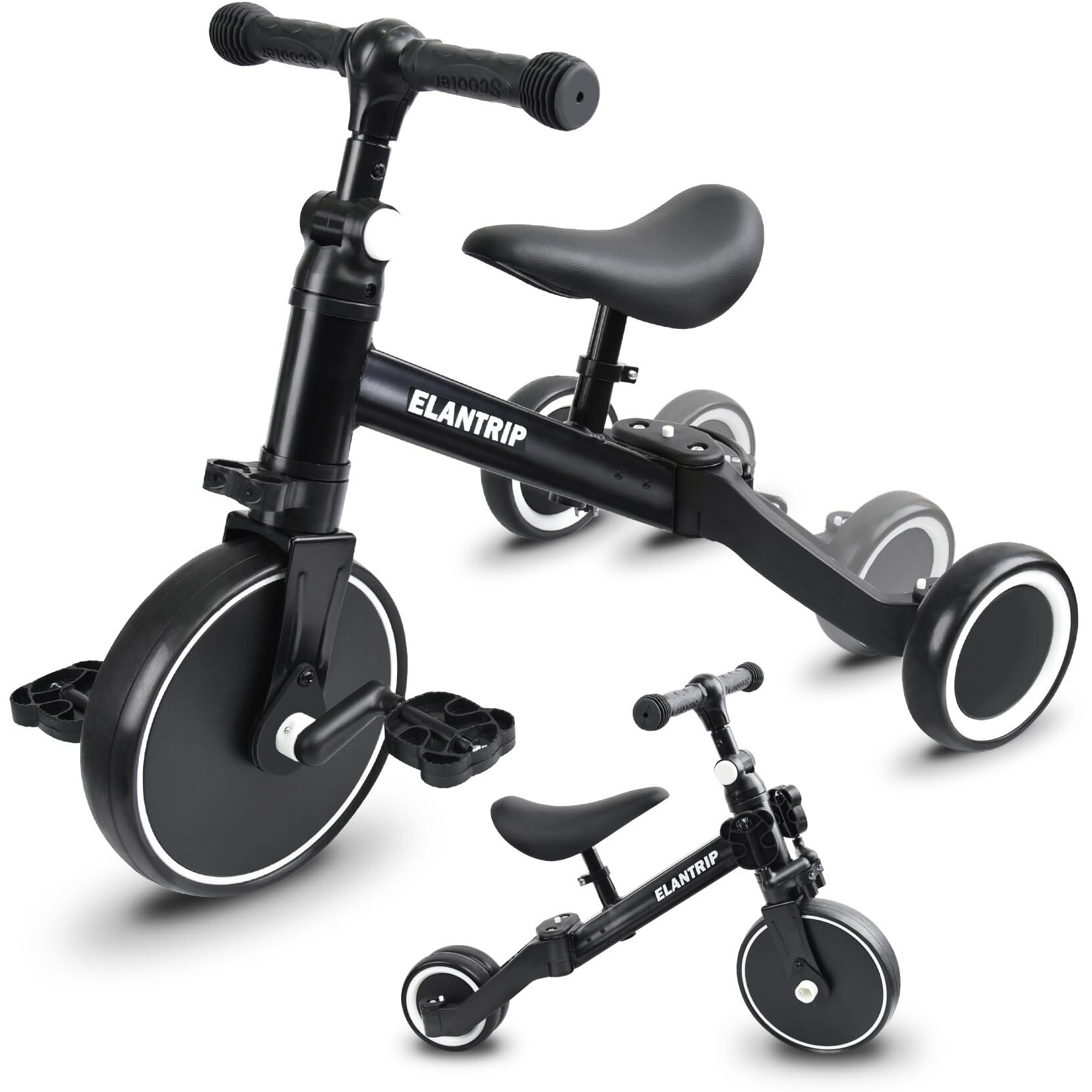 Elantrip 5 In 1 Balance Bike For 1 To 3 Years Old Kids Toddler Tricycle Kids Trikes Tricycle  Best Toys For Boy & Girl  Balance Training Adjustable Seat And Removable Pedal