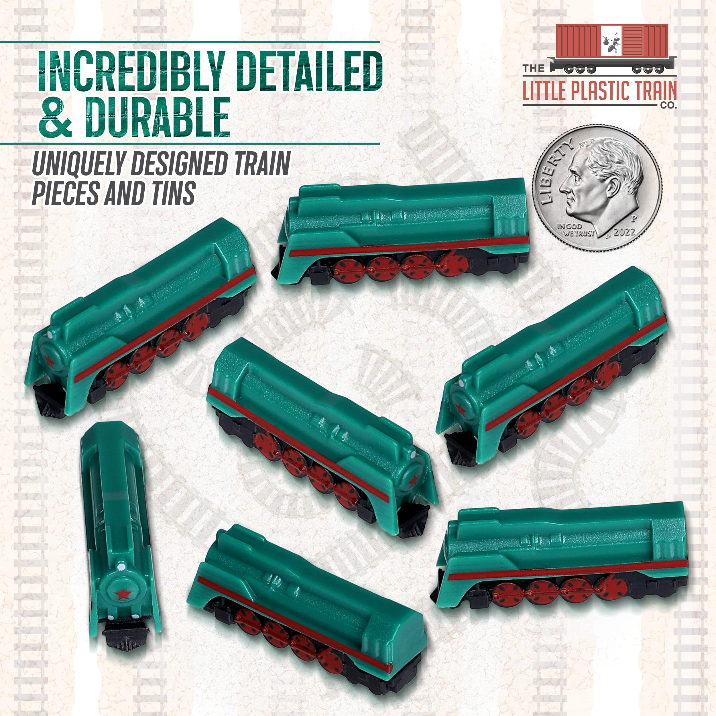 General Deluxe Board Game Train Set | Player Pieces For Ticket To Ride And Other Adult  Family  And Kids Train Board Games | Upgraded Miniatures (Green)