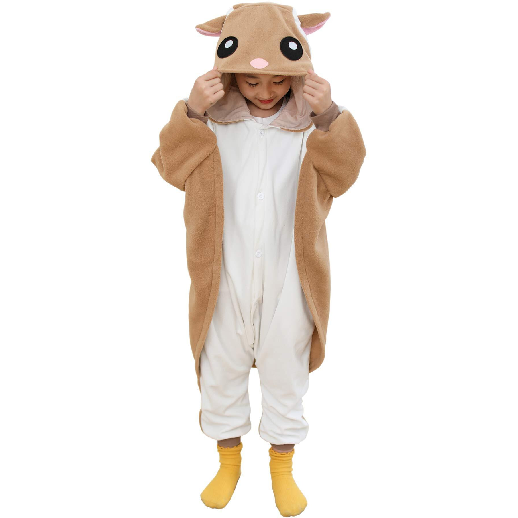 Kianmacar Kids Animal Onesie Pajamas Halloween Costume Cosplay Sleepwear(AgeOver 10 Years Old)